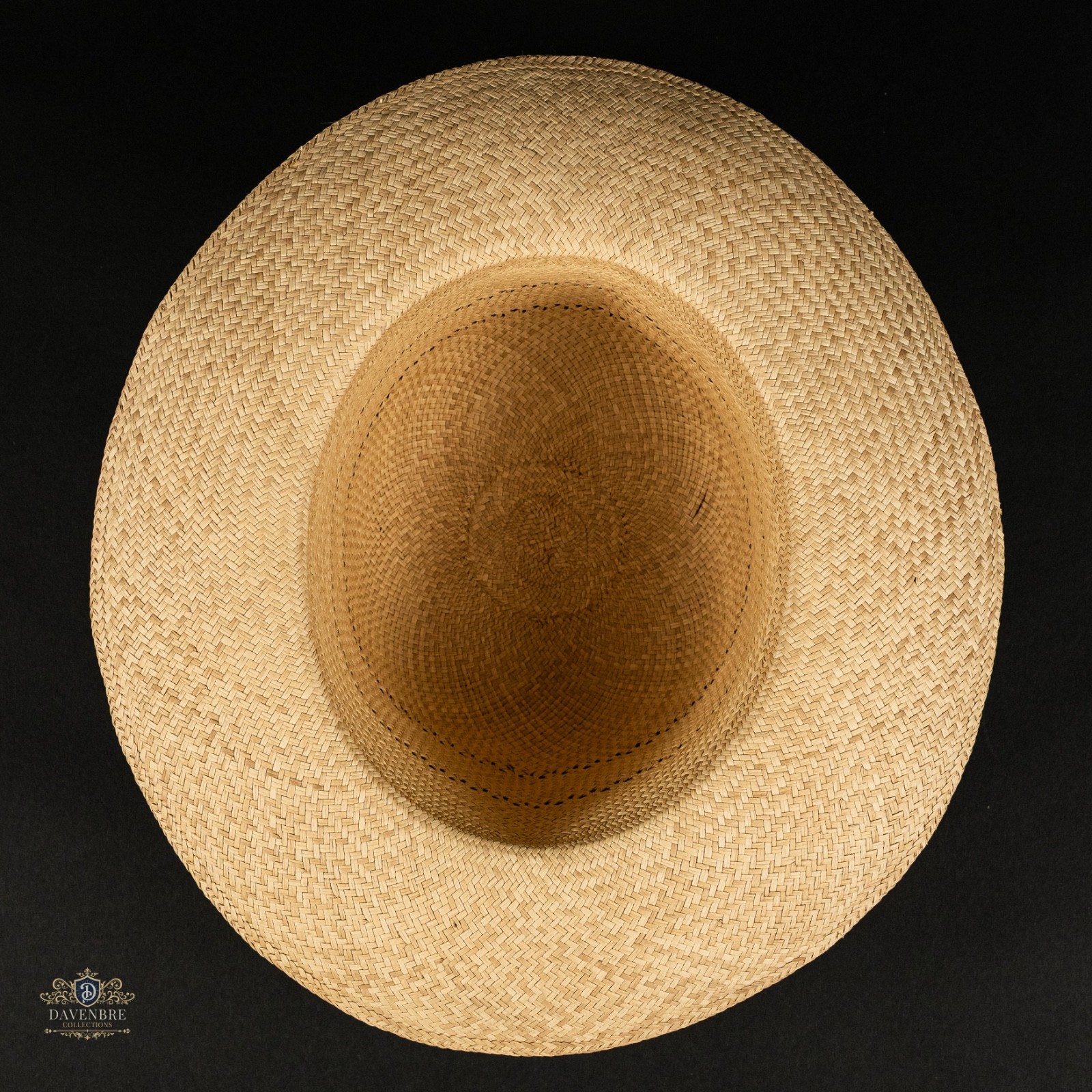 Rollable Montecristi Toquilla Palm Straw Panama Hat Natural Blocked 7 1/4