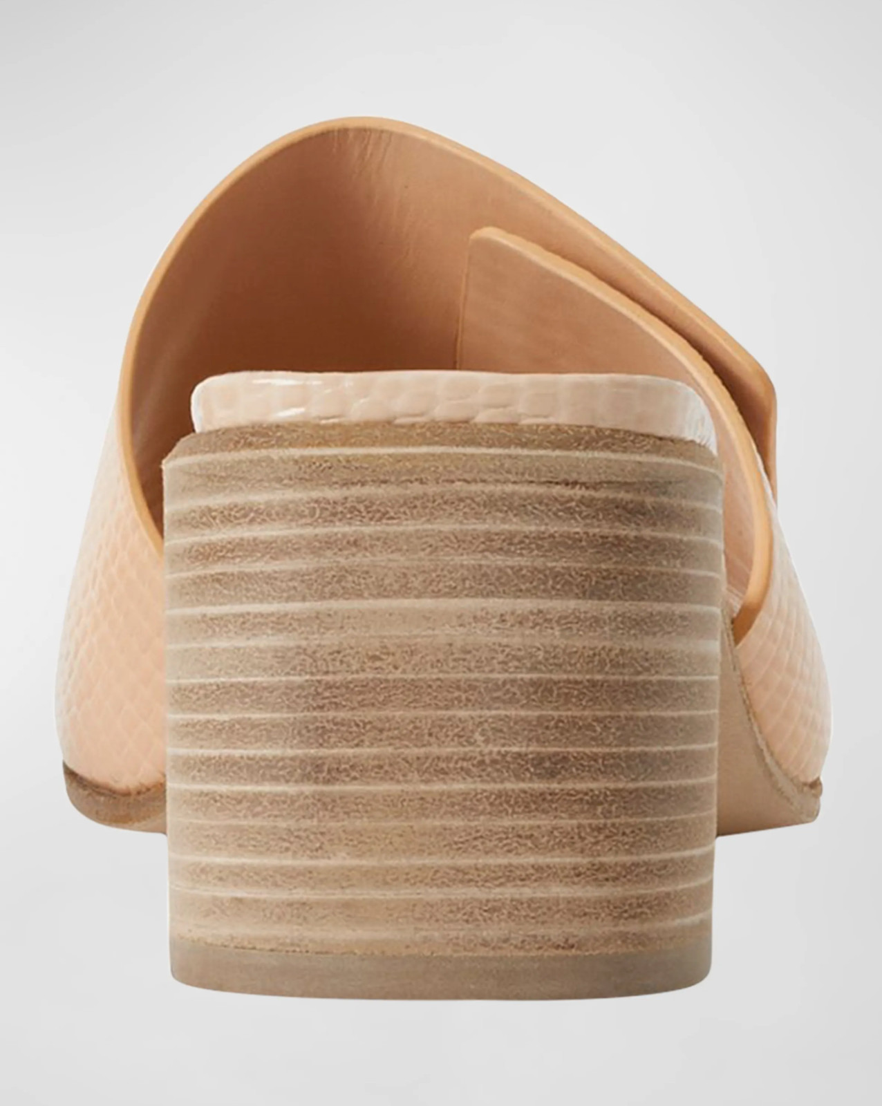 Burberry Winnie 55 Embossed Leather Heeled Sandals, Pale Nude – Retail $890