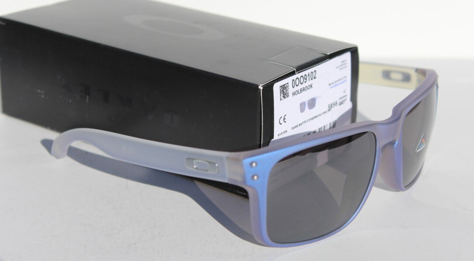 OAKLEY Holbrook Sunglasses Matte Stonewash Opaline/Prizm Black OO9102-X8 NEW