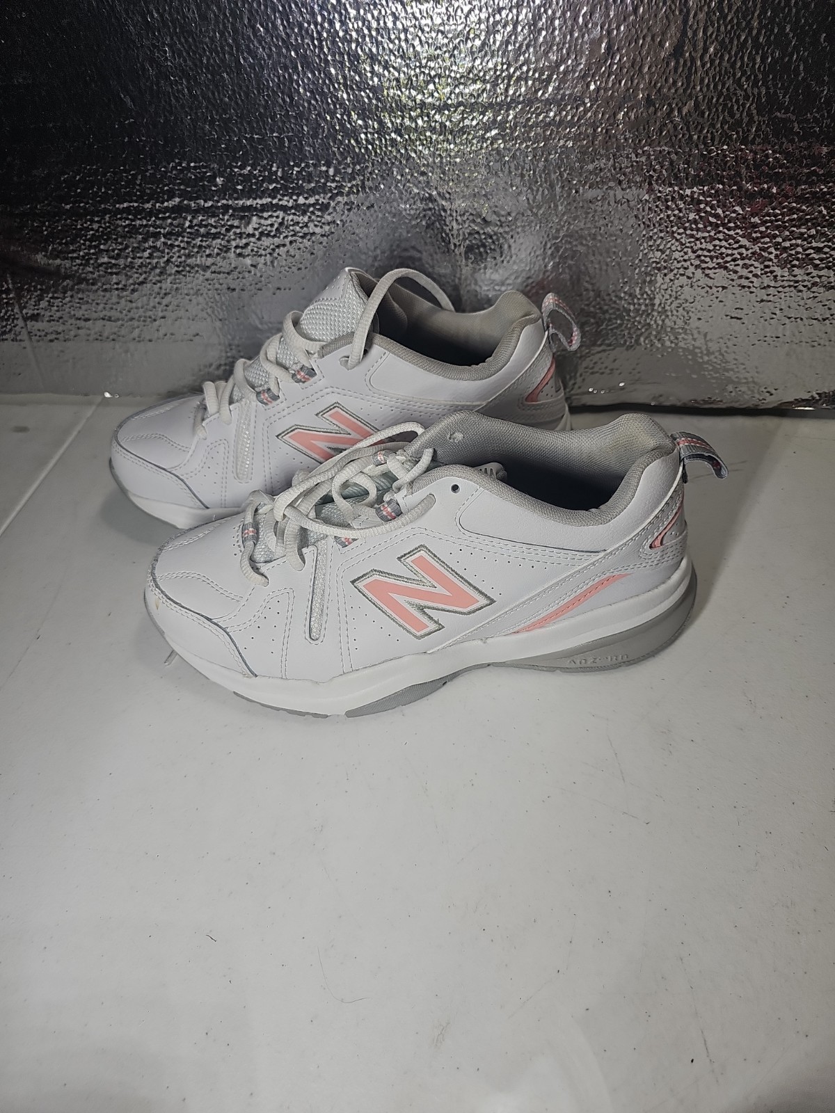 New Balance 608v5 White, Pink, Gray Womens US 6.5, UK 4.5, EU 37, CM 23.5