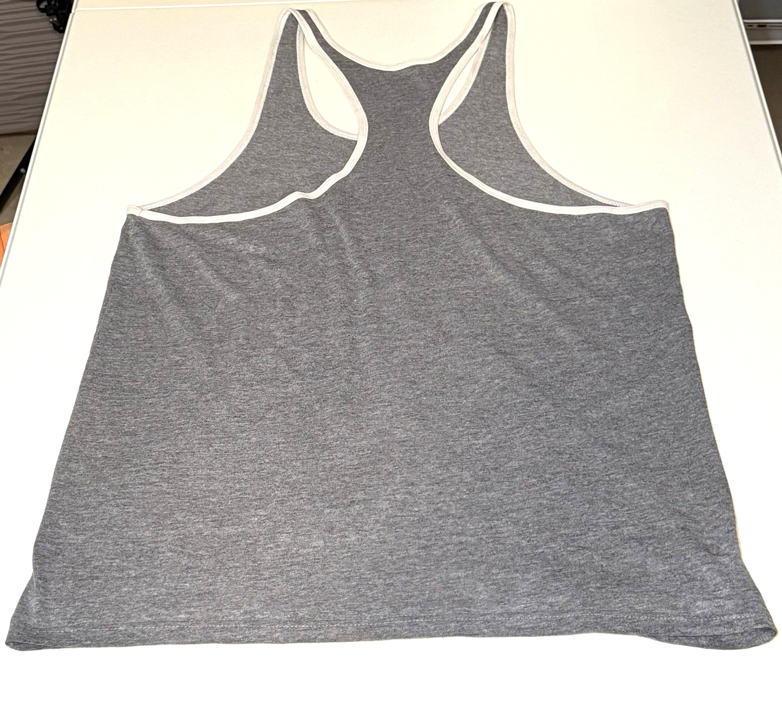 Vintage Gold’s Gym EXTRA LARGE GRAY YELLOW Racerback Muscle Tank Top *PRE LOVED*