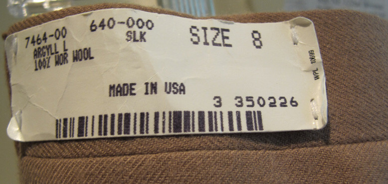 Corbin Pants~REDUCED NWT~Nordstroms UNHEMMED Wool~SZ 8~USA Union made~NEW~FREE H