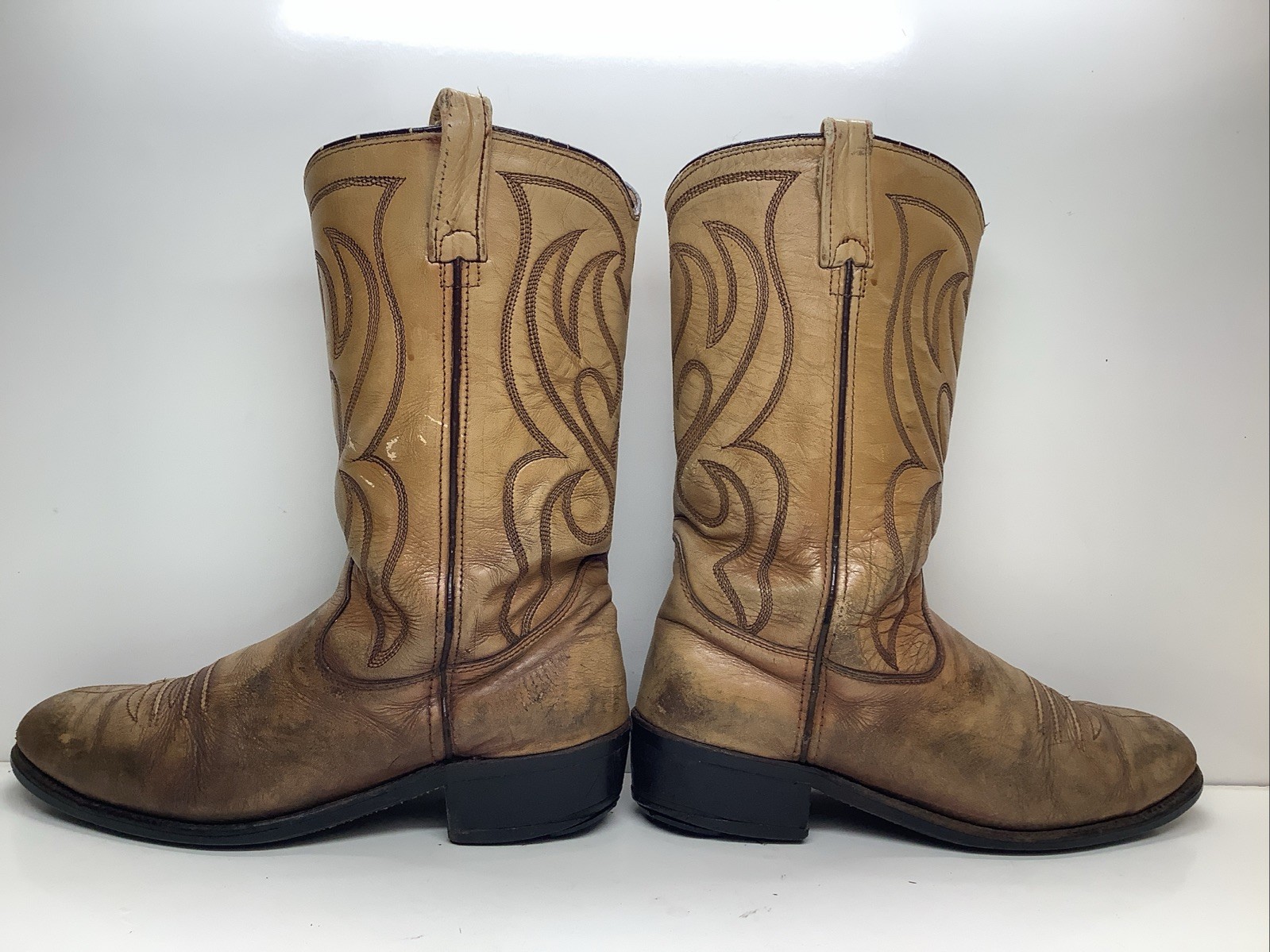 VTG MENS IRON AGE WORK STEEL TOE BROWN BOOTS SIZE 10.5 E