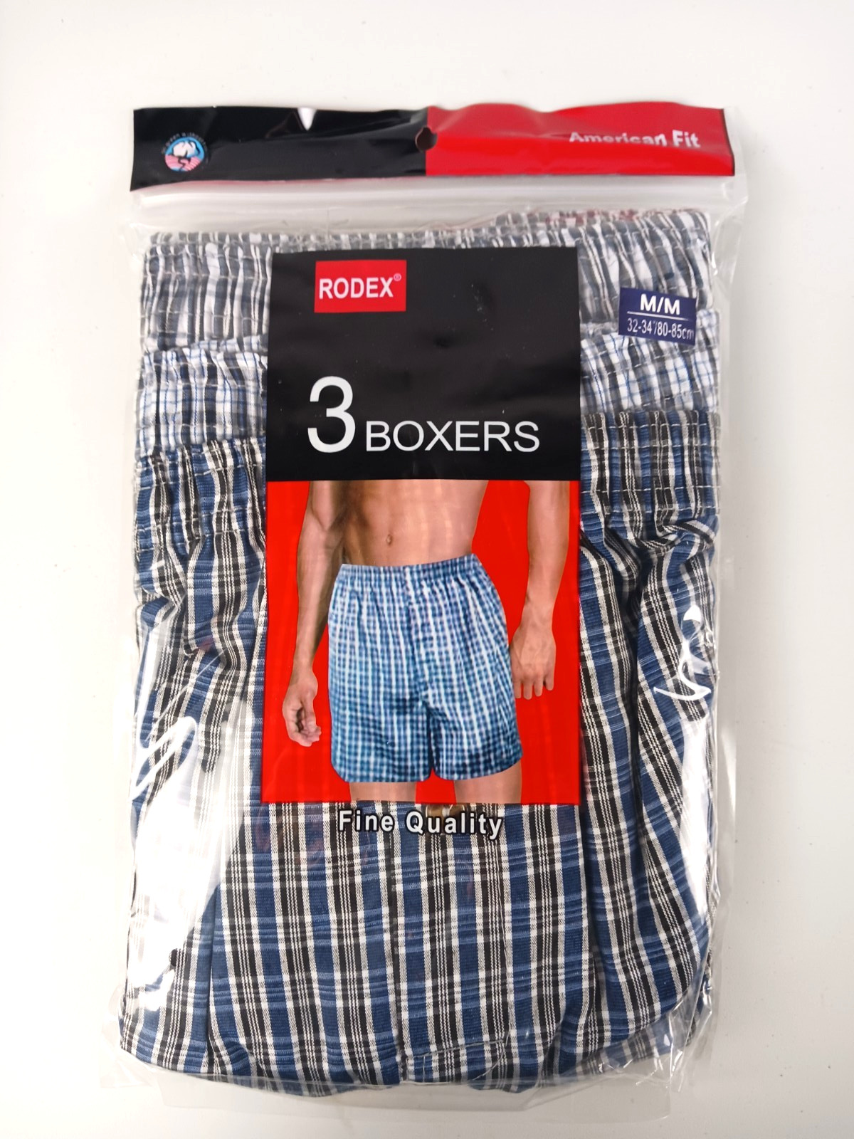 3 – pack Men’s Plaid Shorts Assorted Cotton Boxers Trunks Underwear