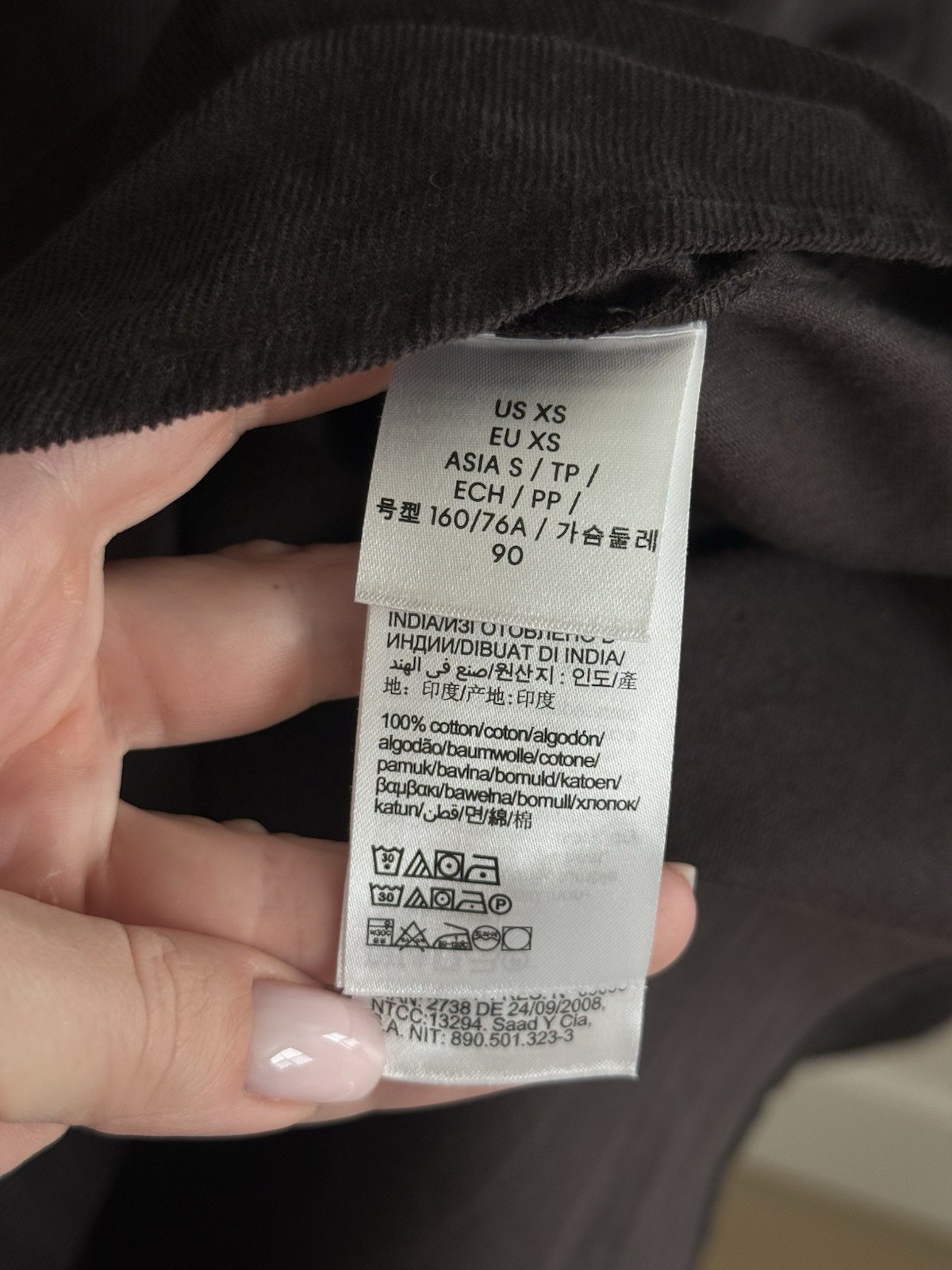 Calvin Klein Jeans Woman Espresso Brown Corduroy Button-Up Shirt NWOT