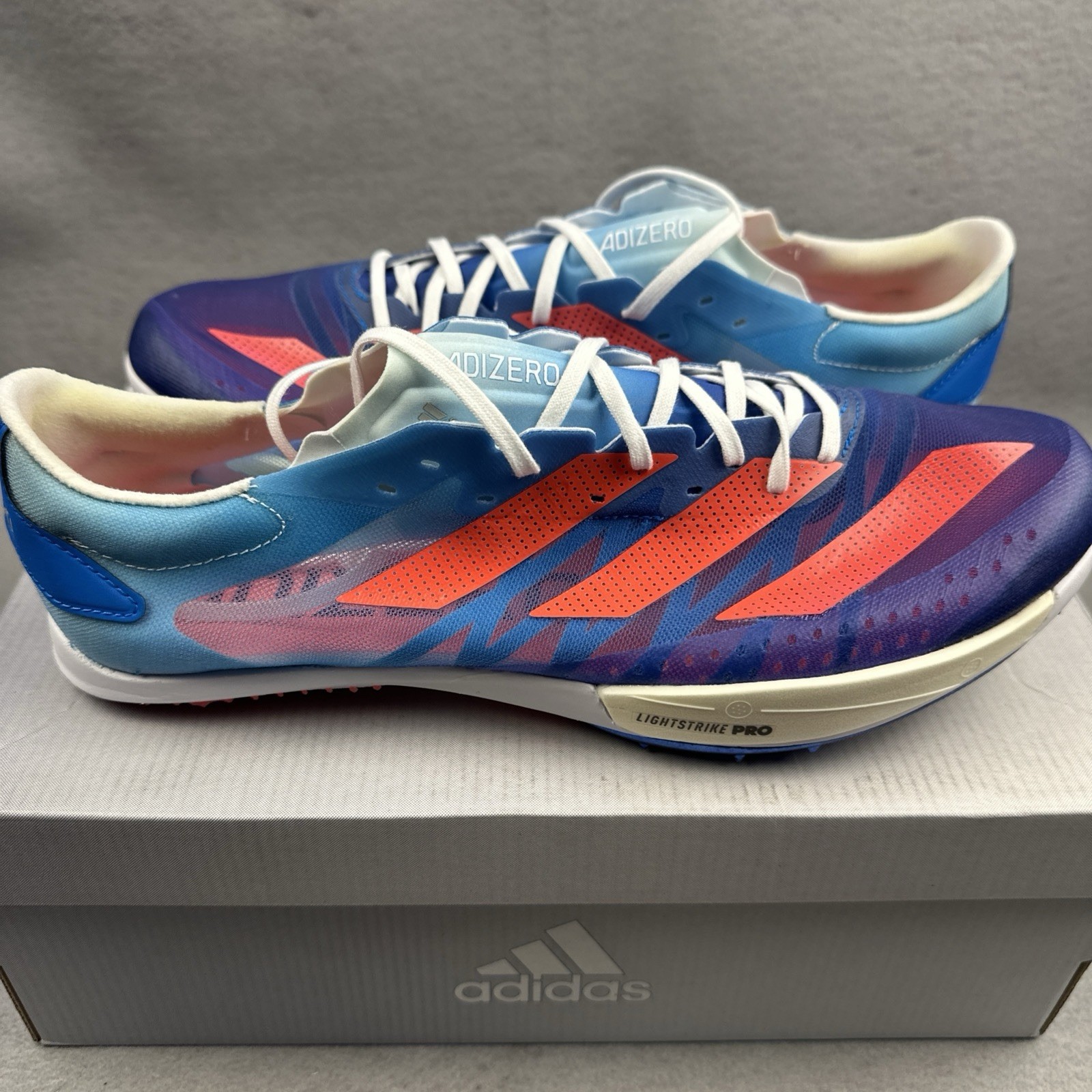 Adidas Adizero Ambition Track Spike Womens 12 Mens 11 GY0911 Blue Running New