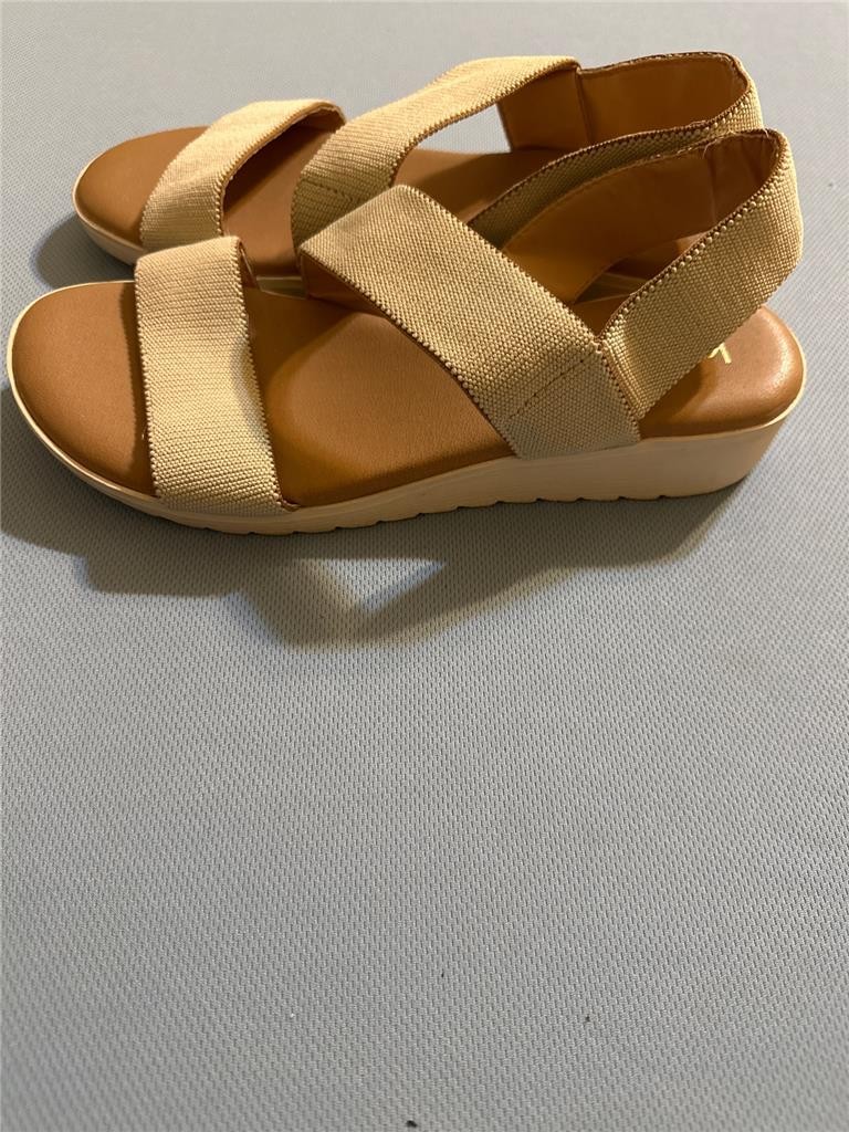 KENSIE Women’s Emme Double Stretch Band Sandals Your Choice Black /Natural