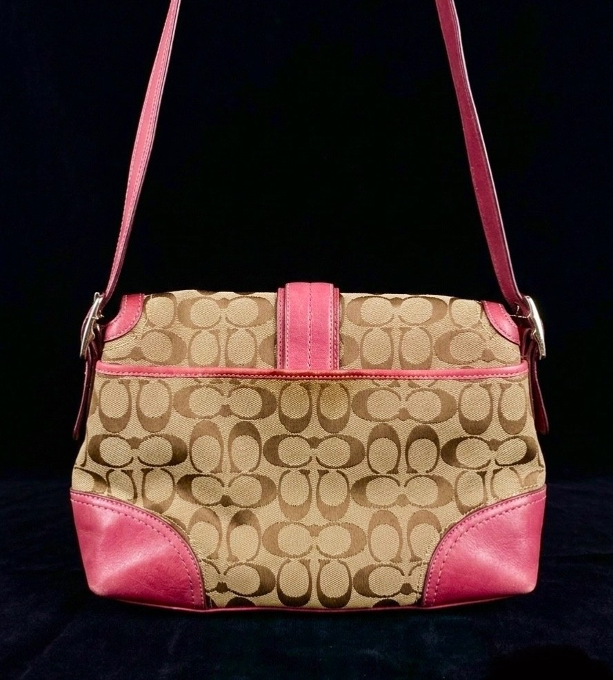 Vintage Coach Signature Stripe Flap /SoHo Shoulder Bag (style 12341), 2006–2007