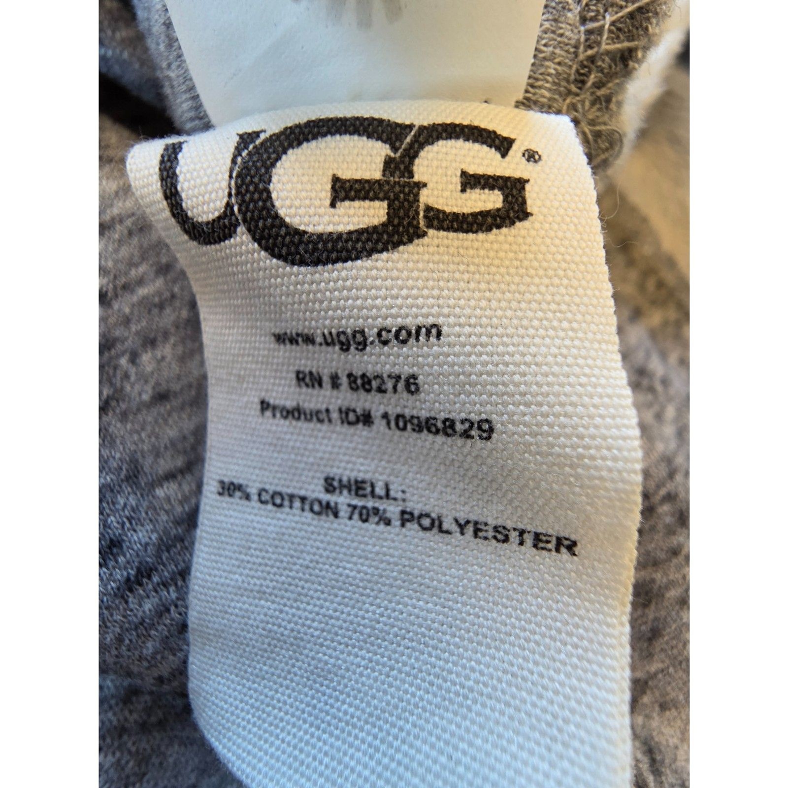 UGG Gray Cowl Neck Poncho Sweatshirt XL Cozy Fleece Athleisure Cape Top