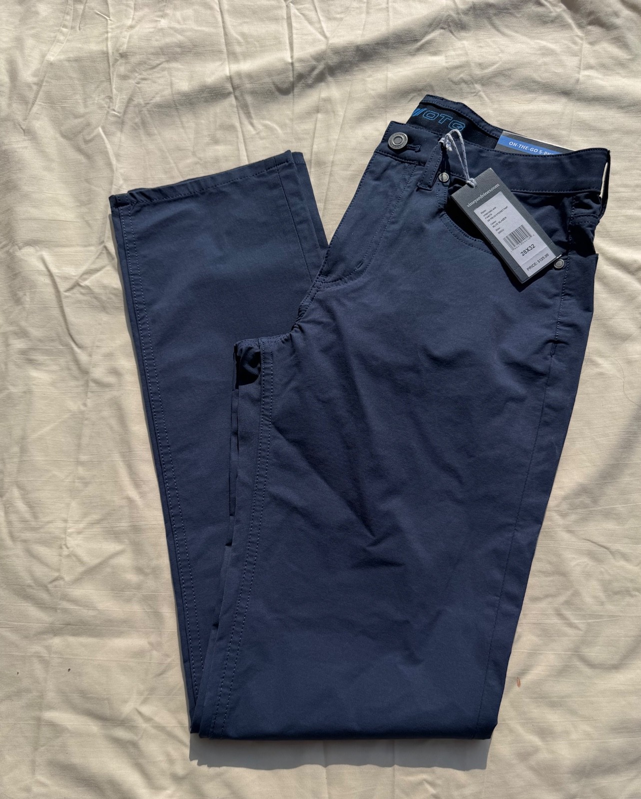 Vineyard Vines On-The-Go 5 Pocket Pants Men’s 28×32 Blue Blazer NWT Performance