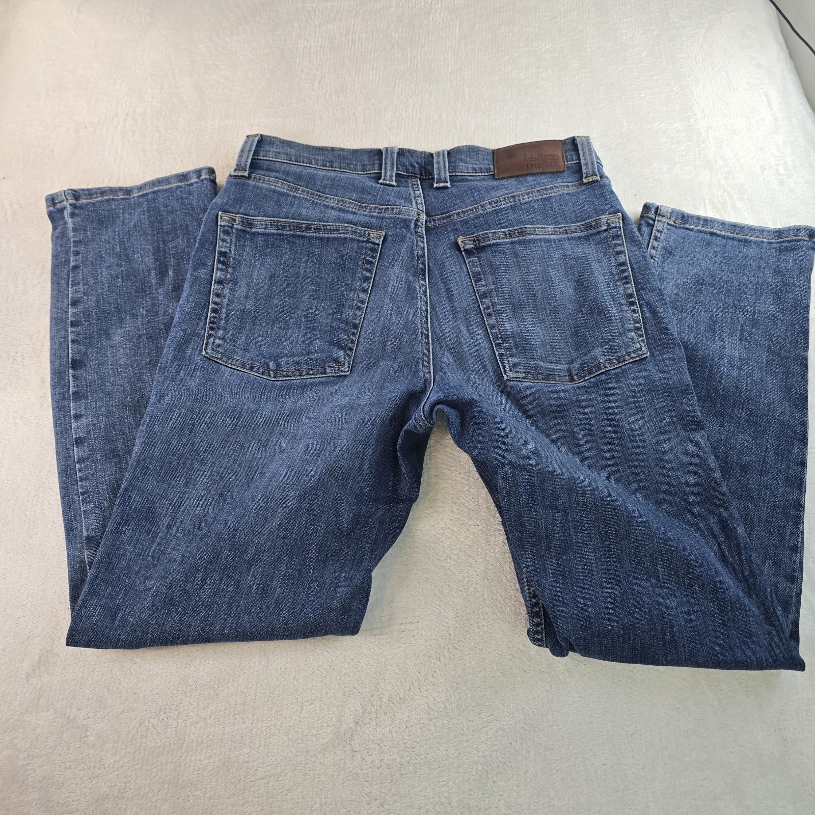 LL Bean Mens BeanFlex Jeans Standard Fit Straight Leg Stretch Size 30×29