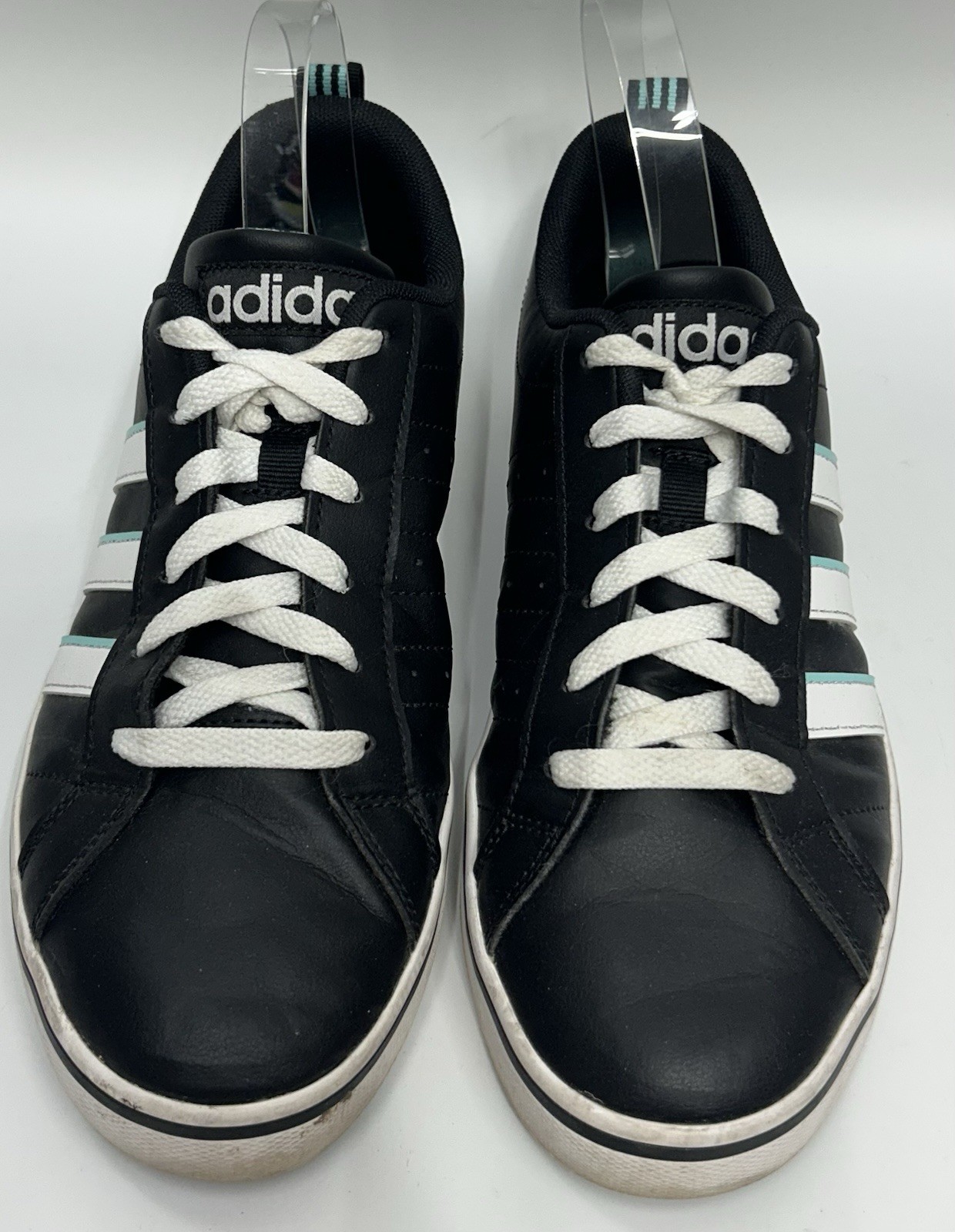 Adidas VS Pace Trainers sneaker Men’s 7 Black White Teal Women’s 8 Unisex