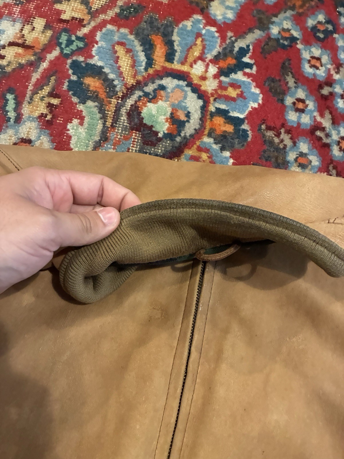 Vintage Polo Ralph Lauren Suede Western Jacket Zip Up Bomber Style Large Mens