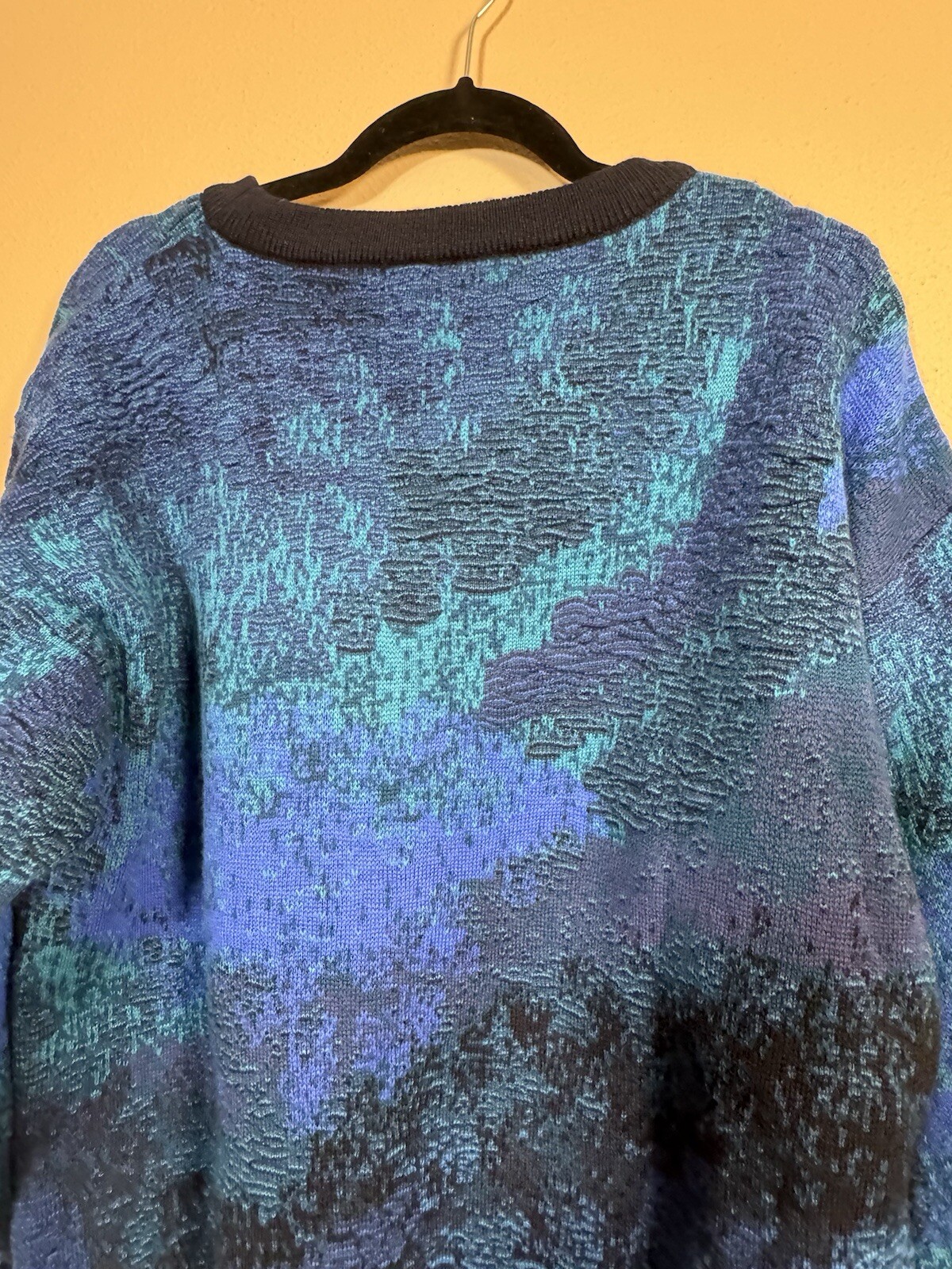 Vintage Far Horizons Australia Wool 3D Knit Textured Grandpa Sweater Sz M