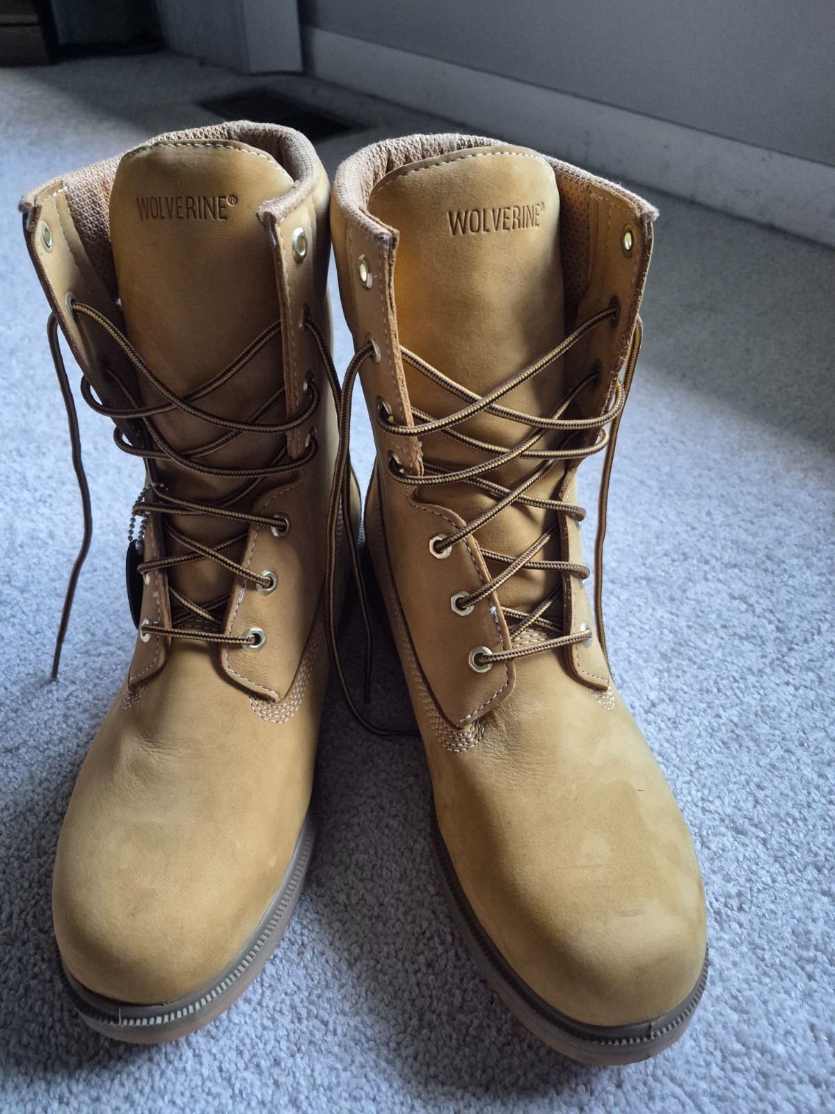 Wolverine Steel Toe Wheat Work Boots New Suede Thinsulate 12 E