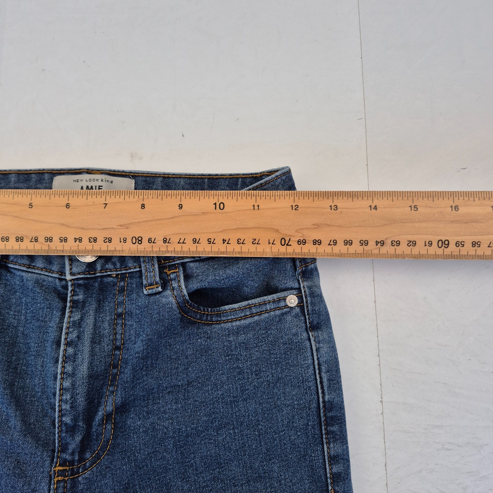 NEW LOOK Amie Jeans 8 Blue Womens Denim Cotton Blend Mid Rise Skinny