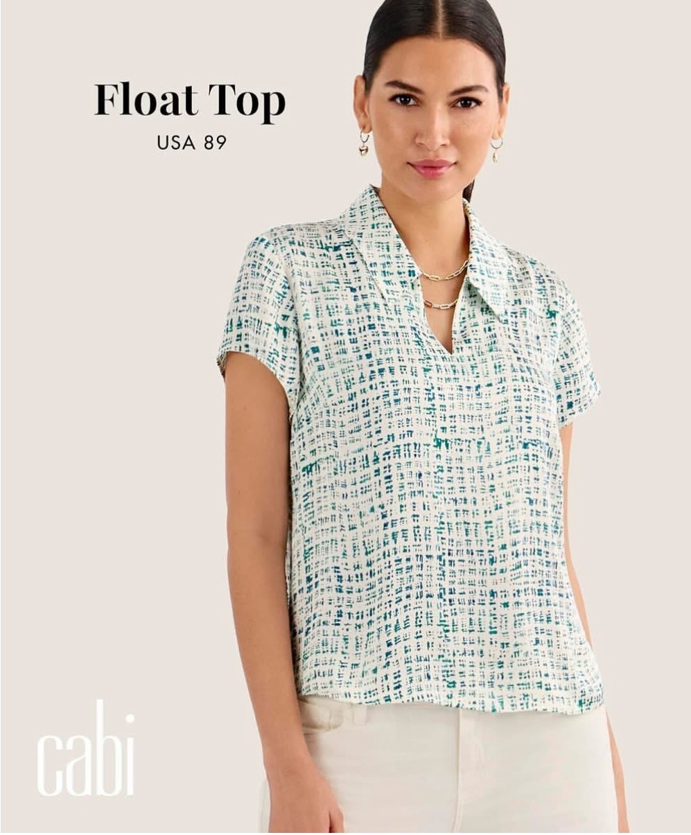 Cabi New NWT Float Top #6718 Blue Green Size XS – XXL Was $89