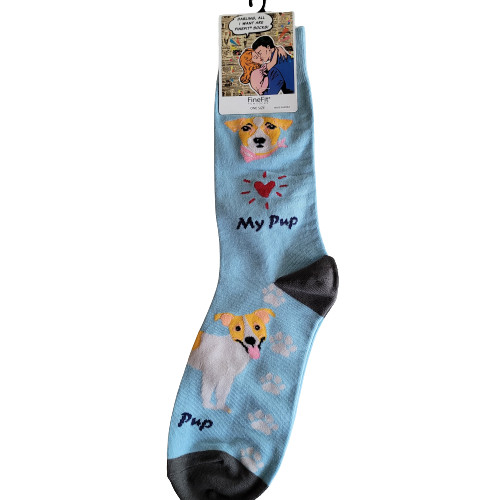 Jack Russel Terrier Dog Socks Novelty Dress Casual Unisex SOX FineFit One Size