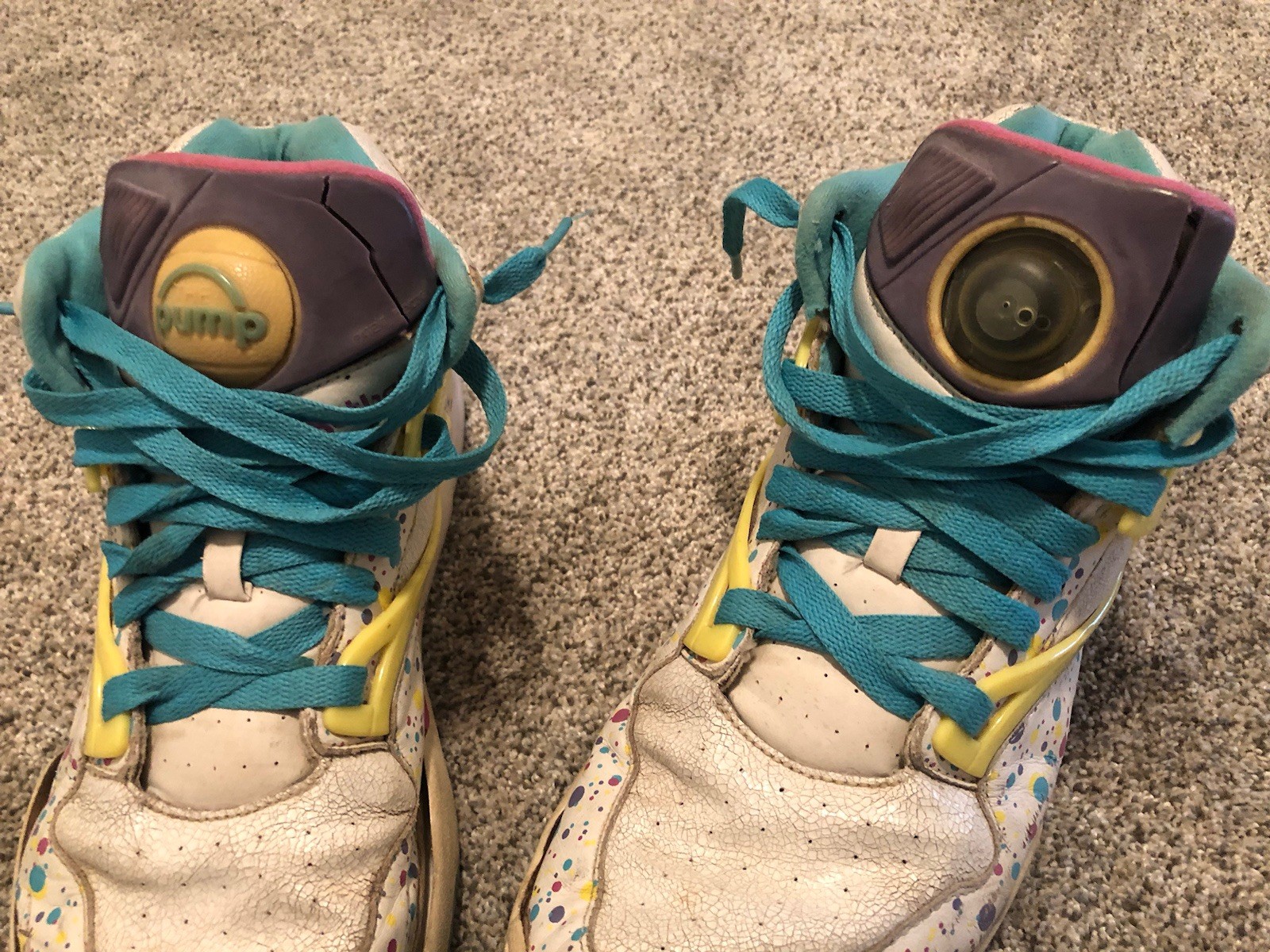 RARE VNDS Size 12 2007 Reebok Pump Omni Lite Easter Multicolor 90s Fairy Kei