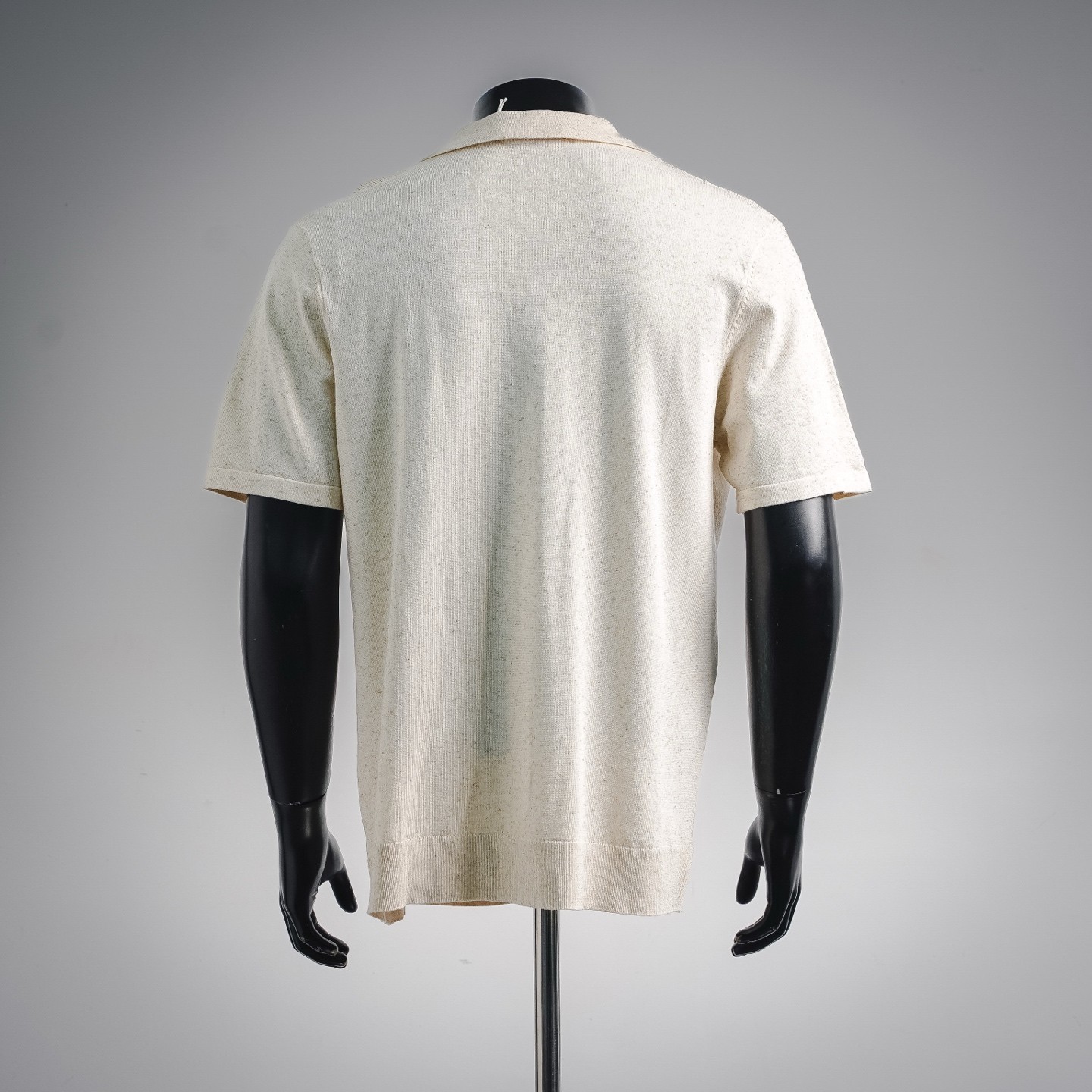 Brunello Cucinelli Men’s Ribbed-Knit Short-Sleeve Polo Shirt — Size M