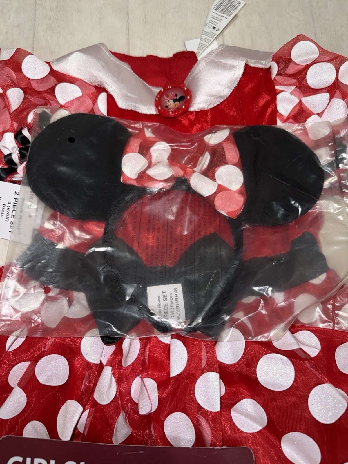 Disney Classics Girls’ Minnie Mouse Costume Dress Sizes S(6/6X)