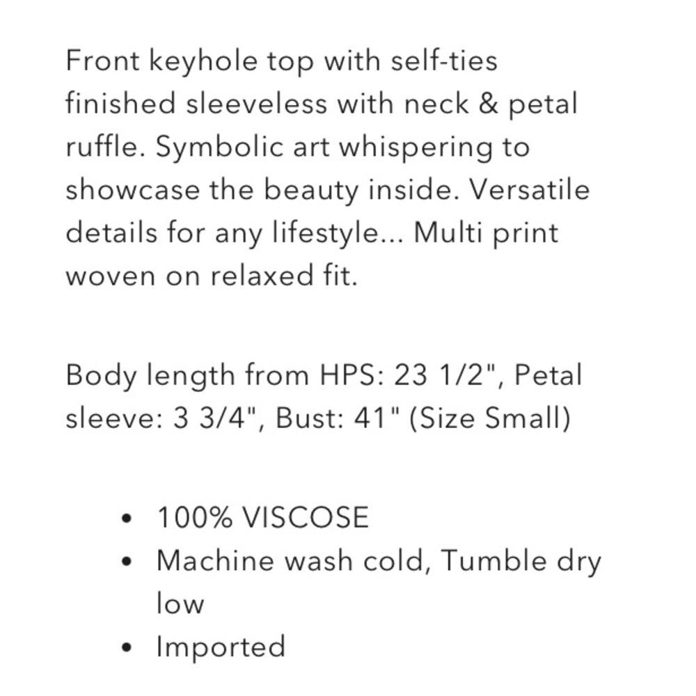 Dear John Ullie Keyhole Top Vivid Tribe Viscose Women’s Size Medium