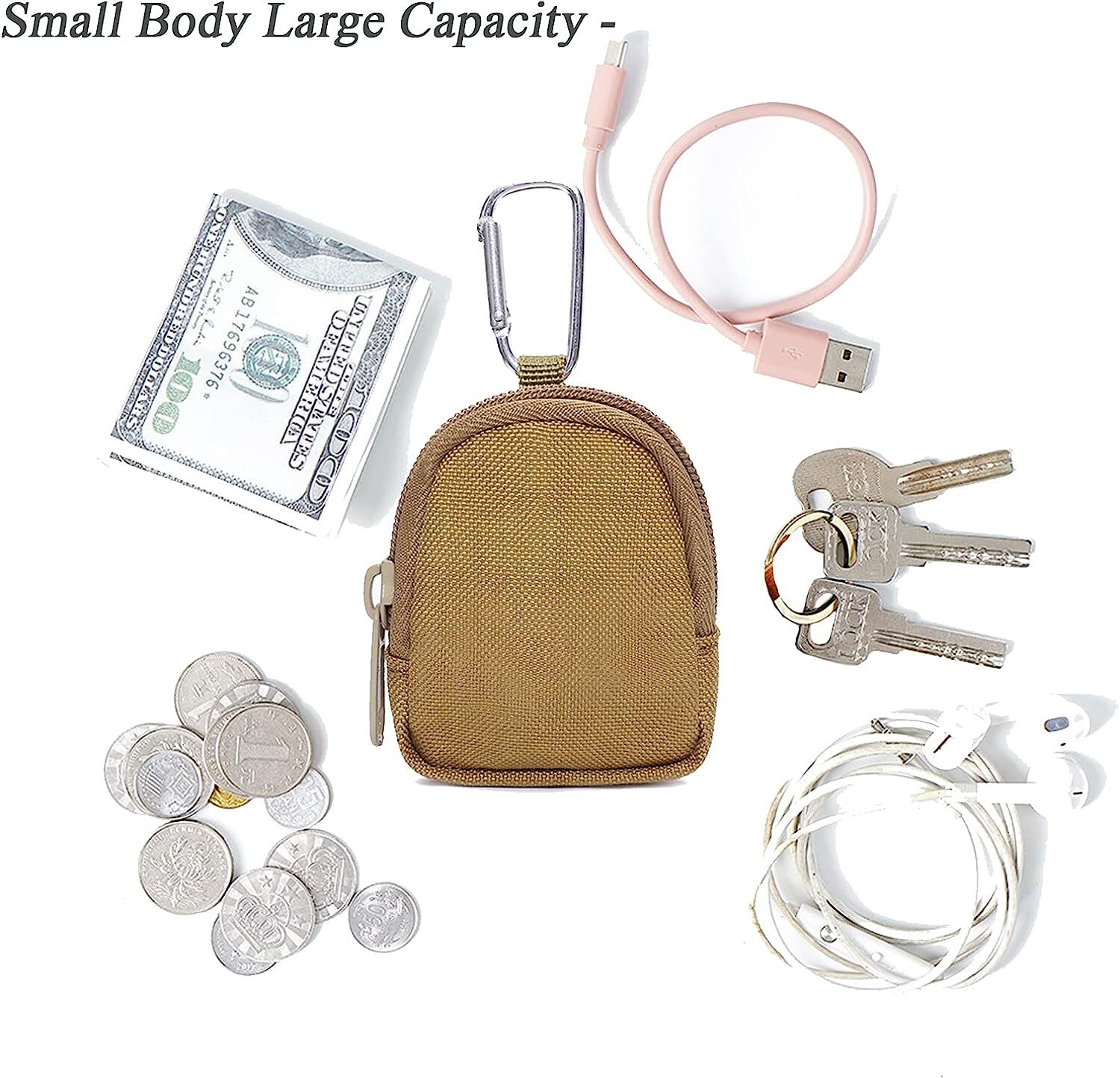 Multi-Functional Coin Purse Tactical MOLLE Accessory Pouch Waist Bag Mens Wallet