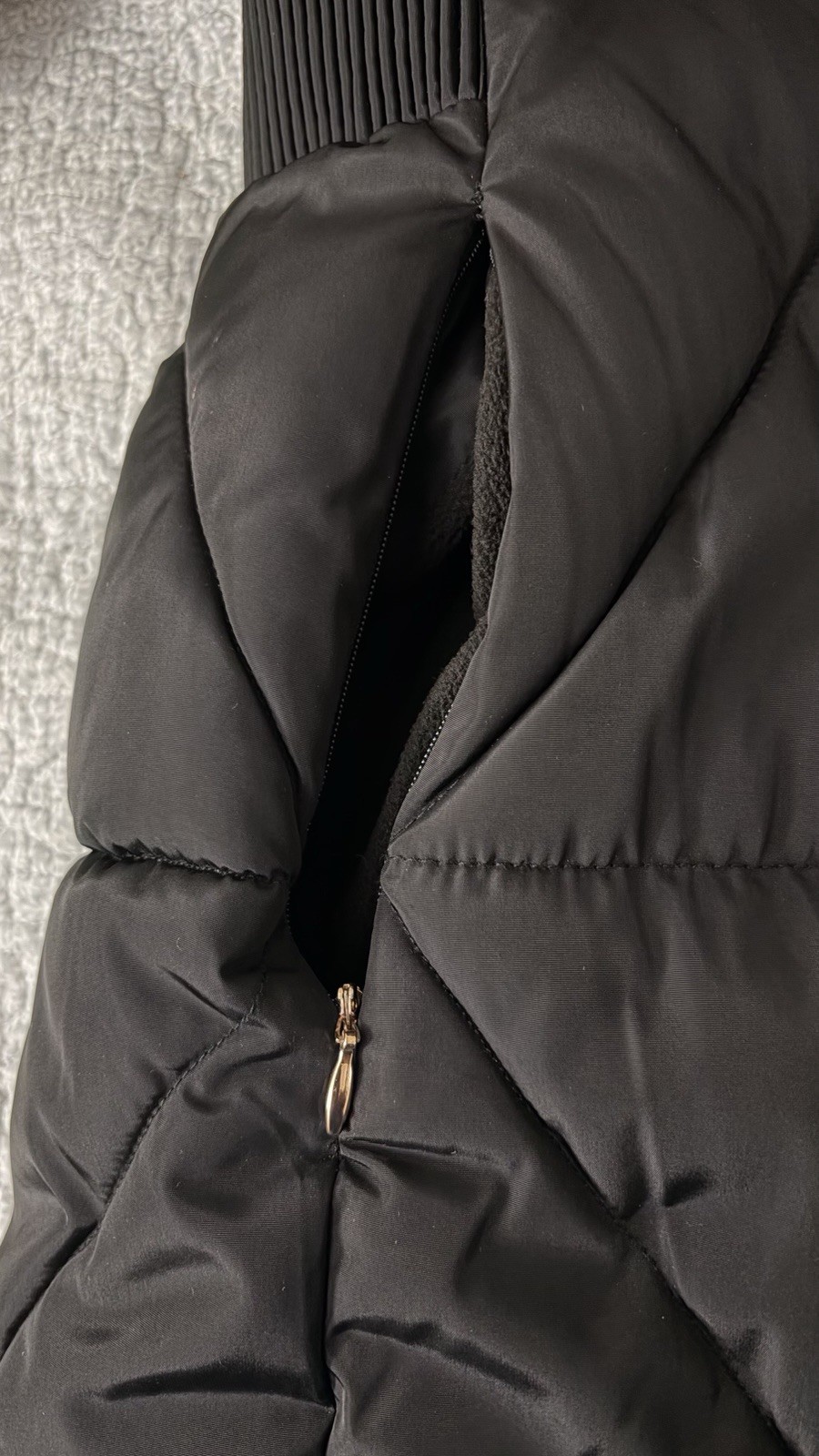 Jessica Simpson Women’s Petite Black Hooded Full Zip Mid-Length Puffer Coat, XS