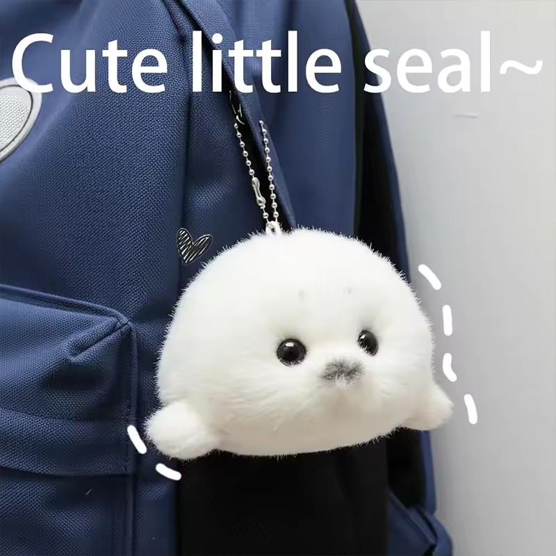 Seal Plush Keychain Bag Charm Cute Marine Animal Pendant Travel Souvenir