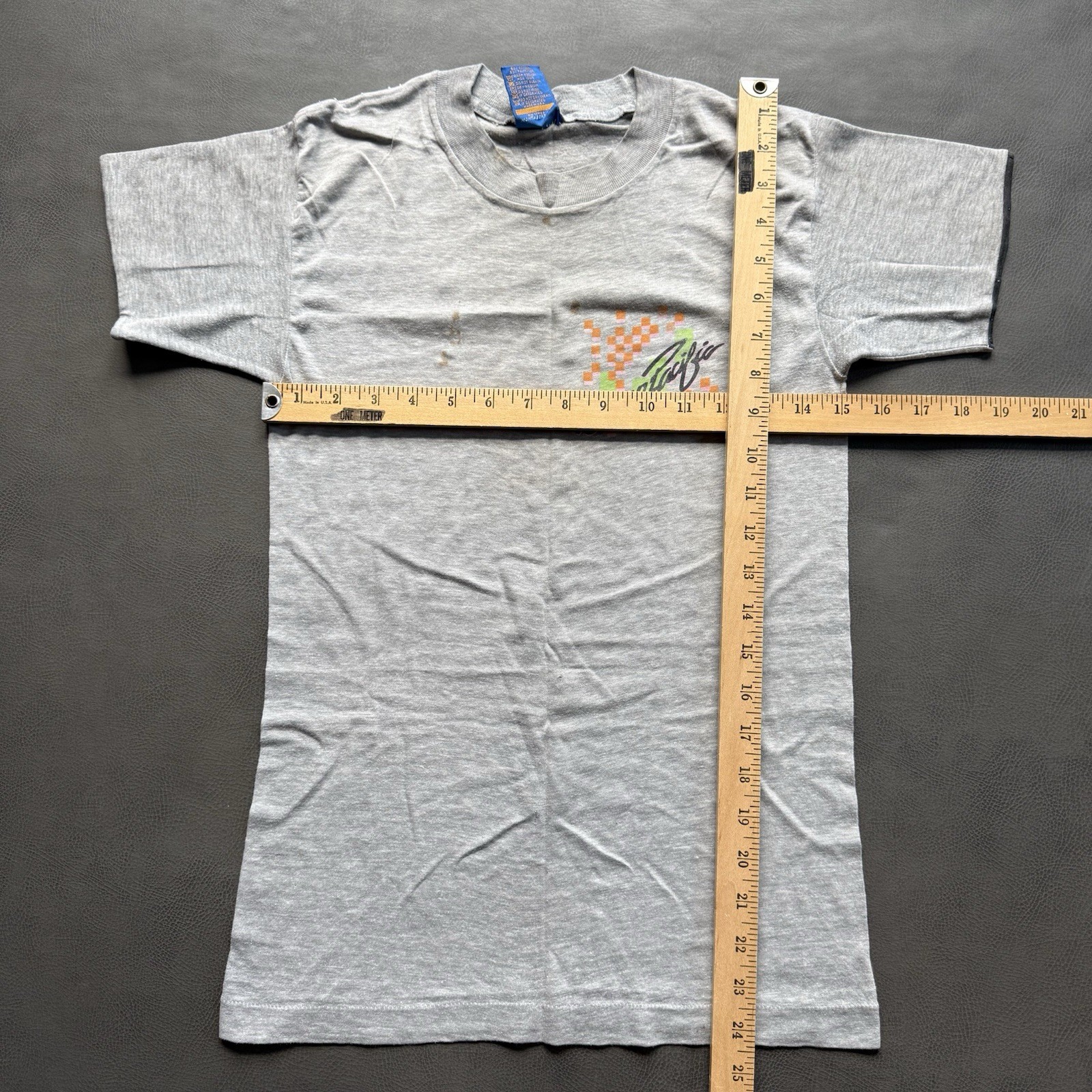vintage 80s ocean pacific distressed faded graphic shirt