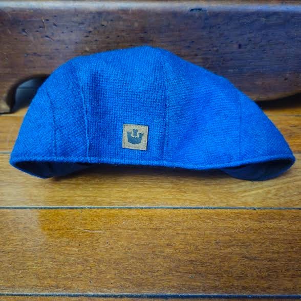 GOORIN BROS Wool Blend Medium Blue Golf Flat Paperboy Cap is O/S. Silk Lined