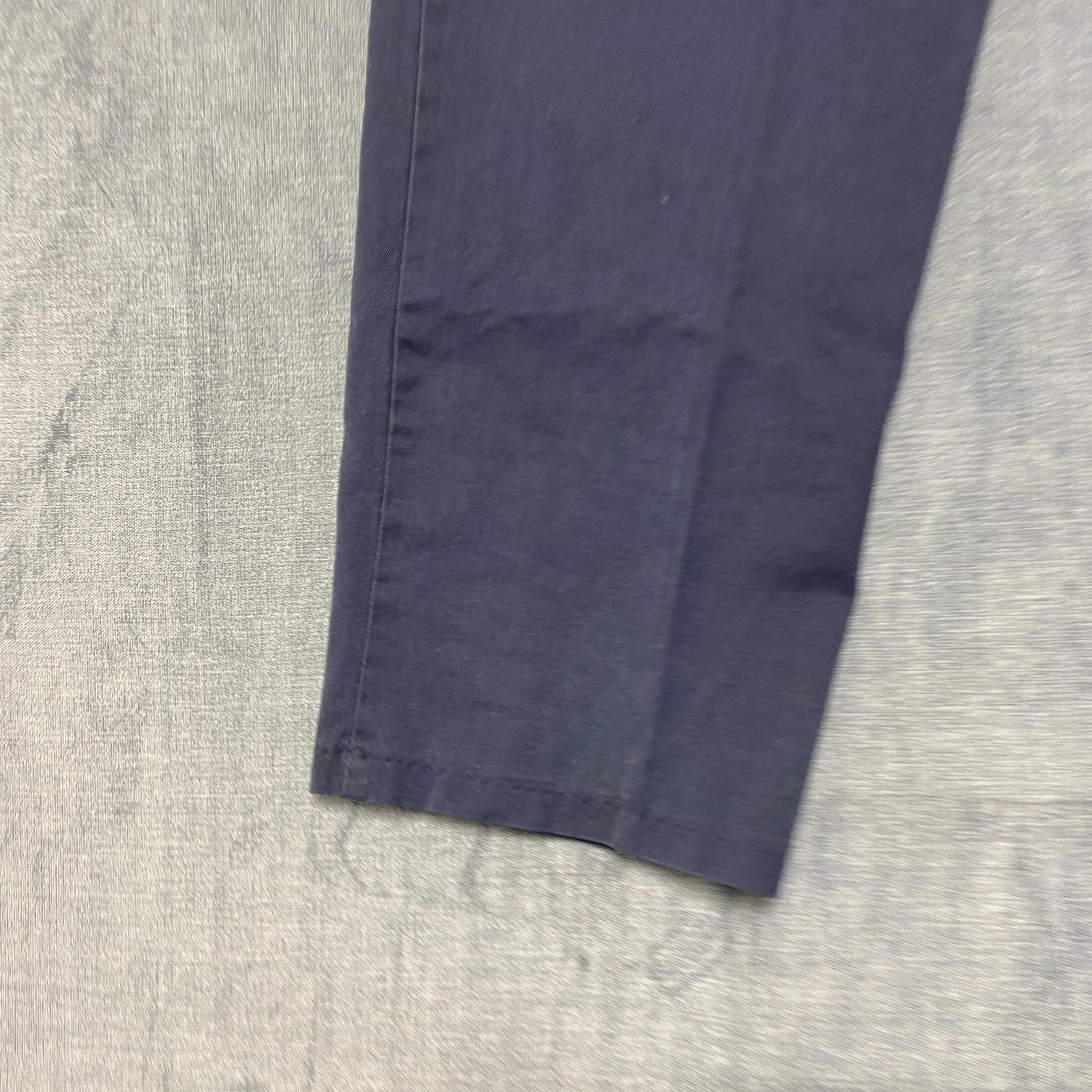 Cintas Comfort Flex Chino Pants Mens 34 Blue Mid Rise Relaxed Fit Straight Leg