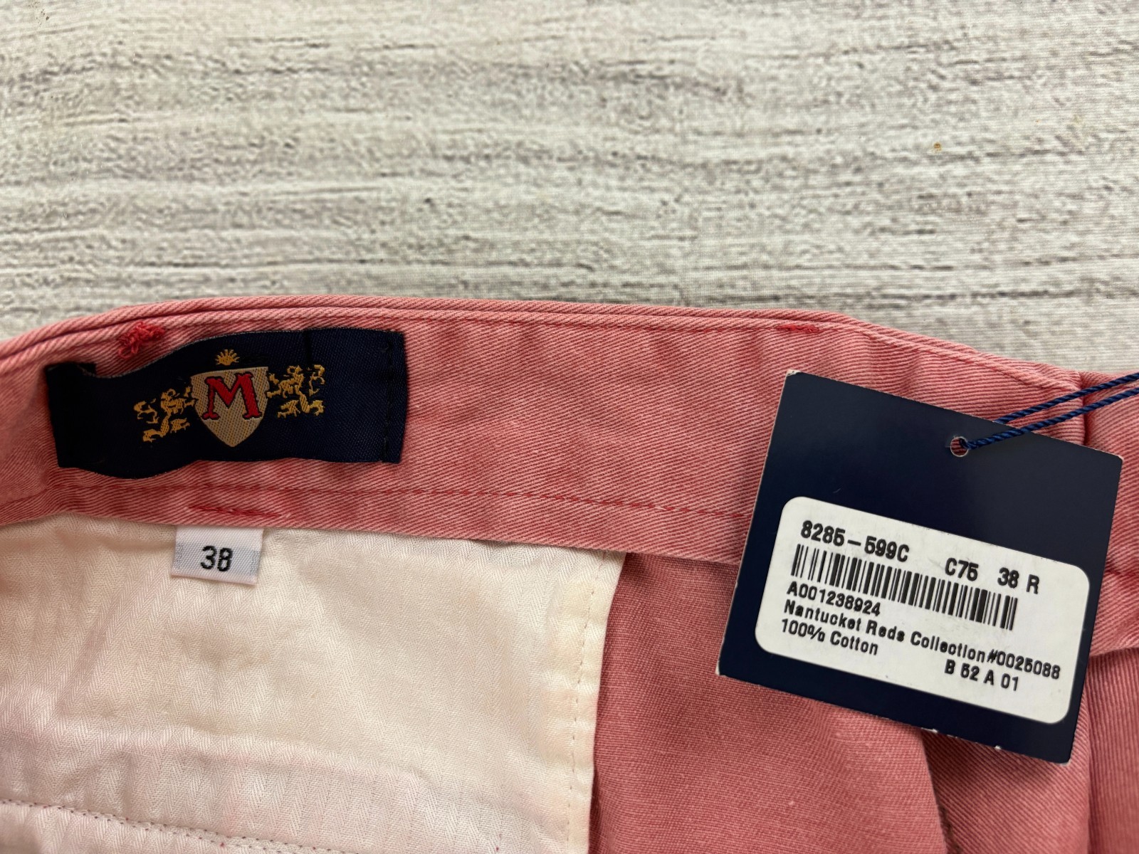 MURRAY’S TOGGERY SHOP NWT Mens 38 Unhemmed Nantucket Reds Collection Chino Pants