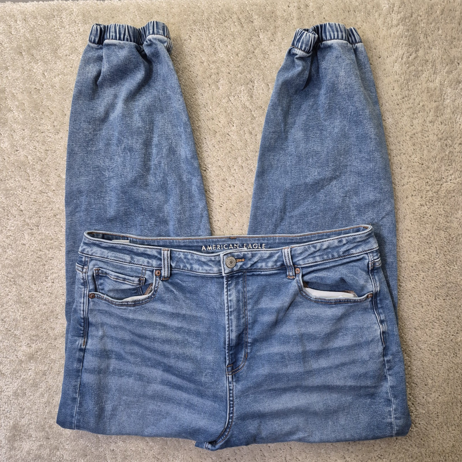 American Eagle Jeans Cozy Next Level Stretch Mom Jogger 20 Tall Lined Stretch