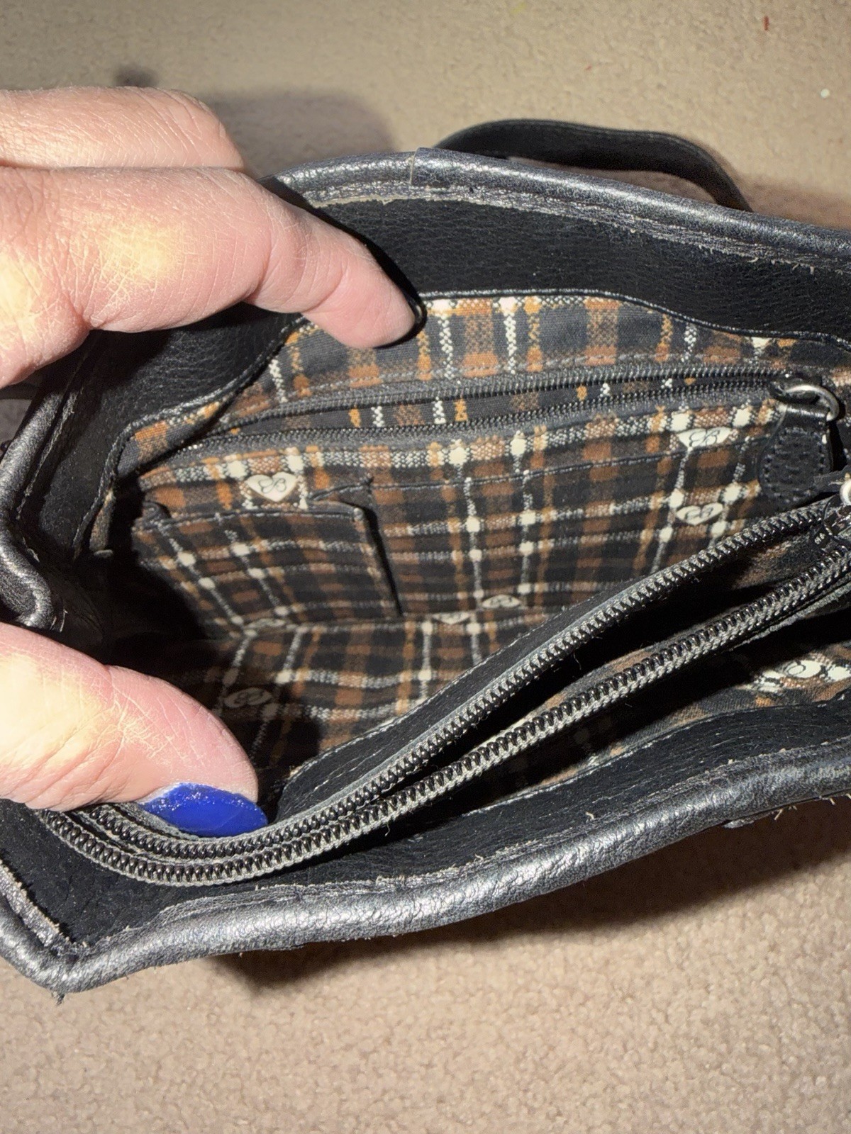 Brighton RACHEL HIDDEN drop down Secret Wallet Organizer Shoulder Bag