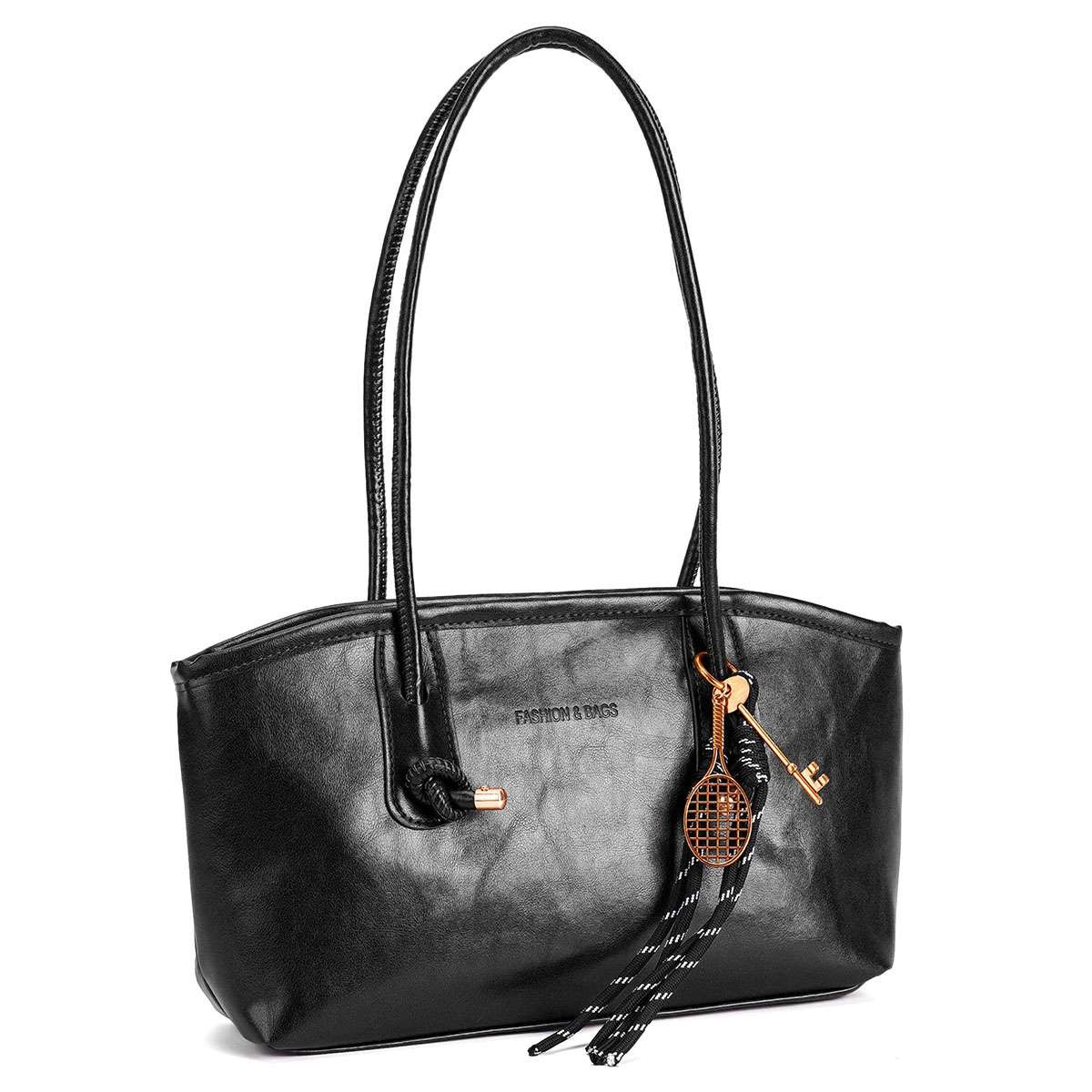 Retro Leather Women’s Baguette Underarm Bag Shoulder Bag Small Tote Handbags