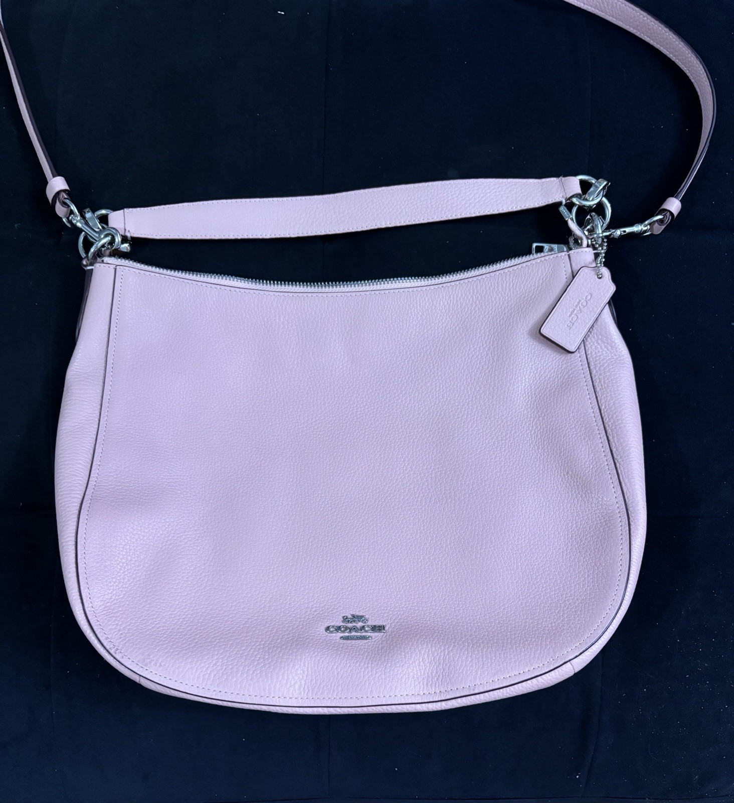 Coach Pink Pebbled Sutton Hobo Shoulder Bag