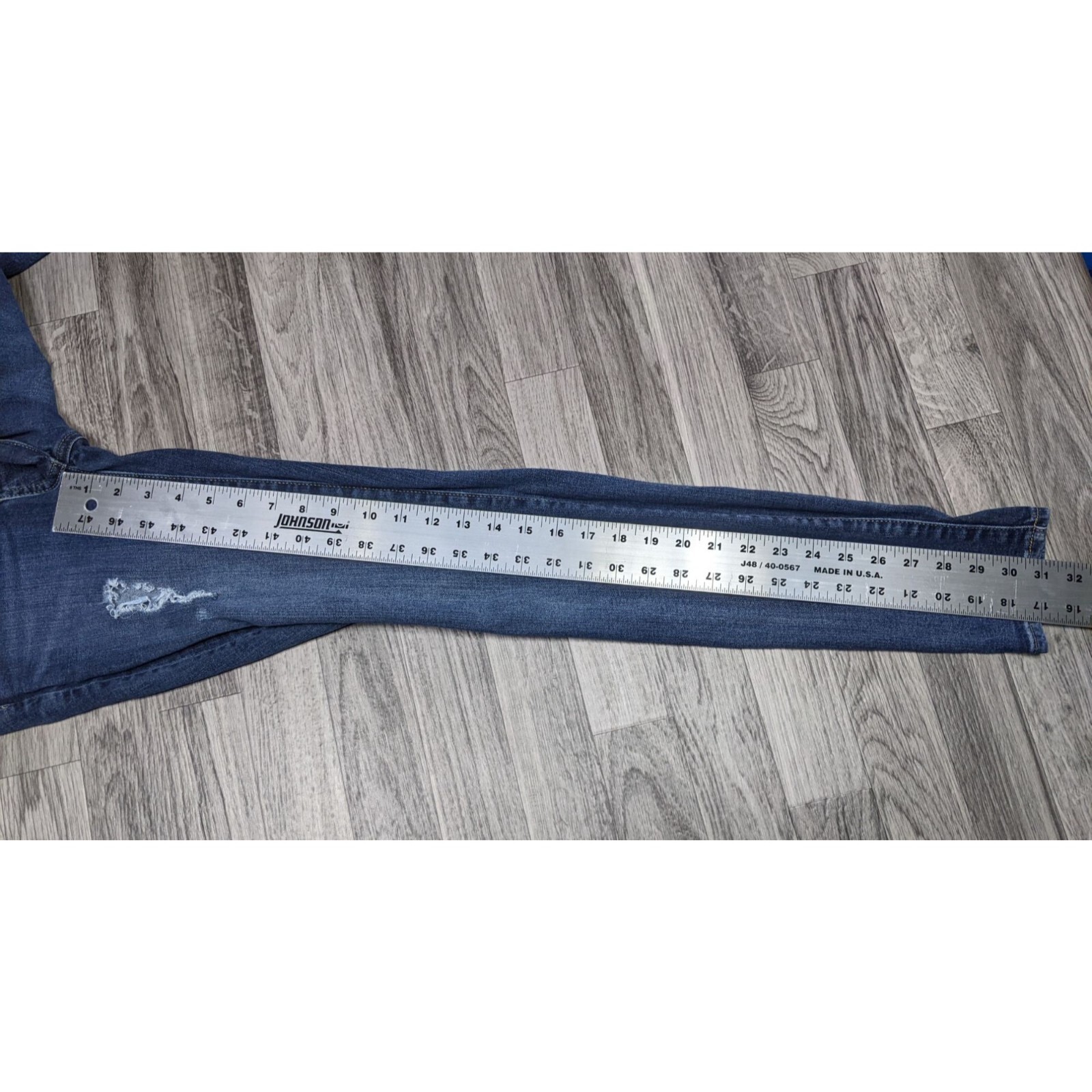 Gap 1969 Womens Size 26 Long Resolution True Skinny High Rise Distressed Jeans