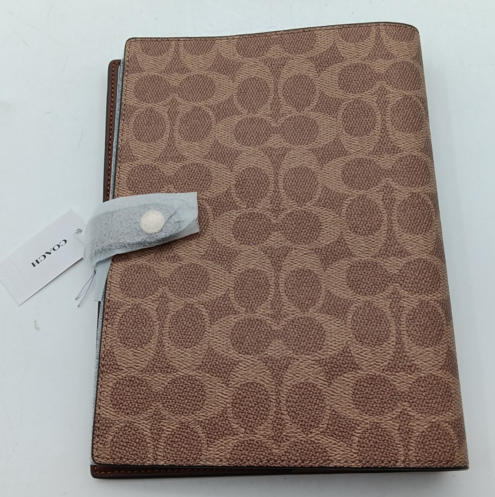COACH | Notebook In Signature Canvas | Gold/Tan/Brown | CZ198