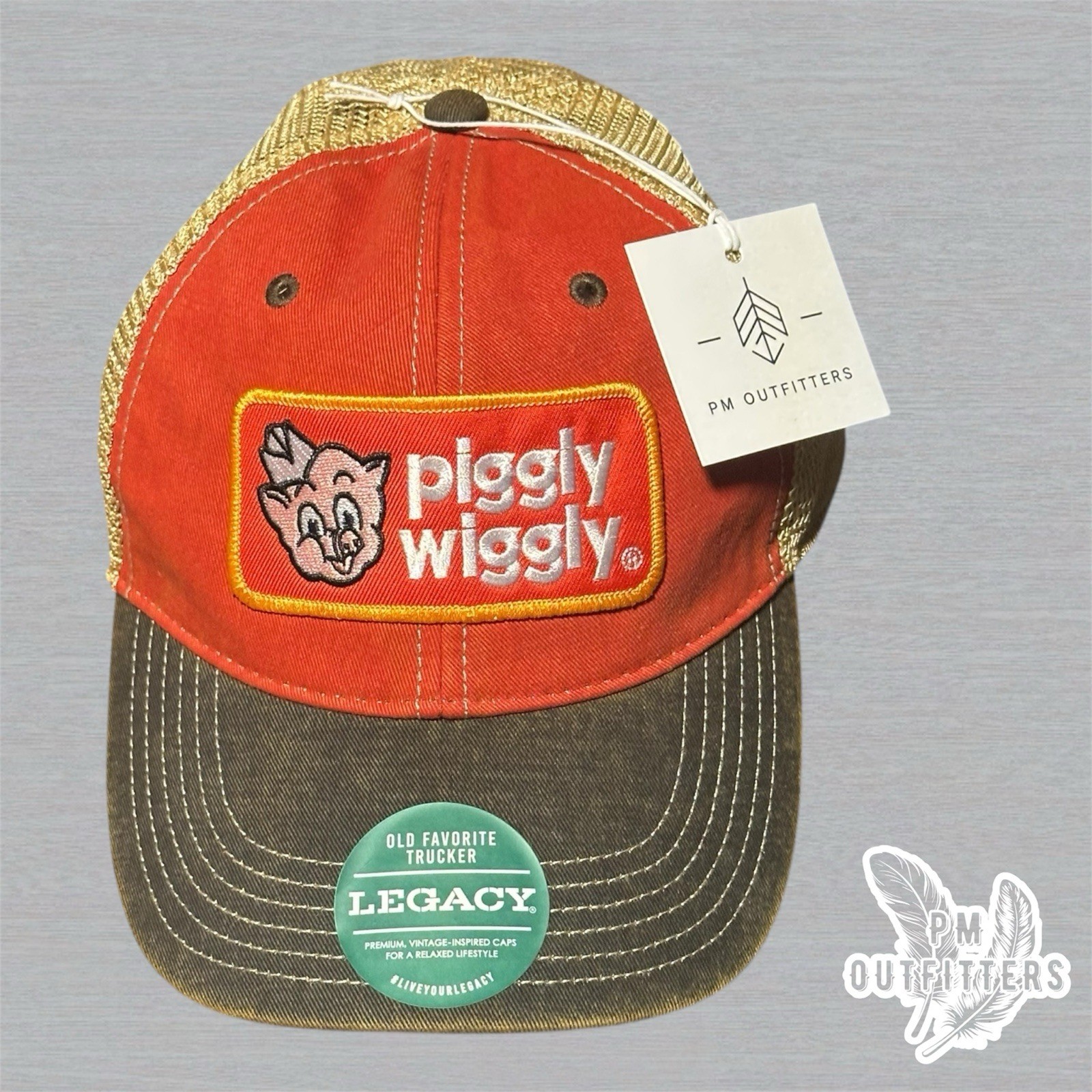 Retro Vintage Style Piggly Wiggly Novelty Patch Legacy Old Favorite Trucker Hat