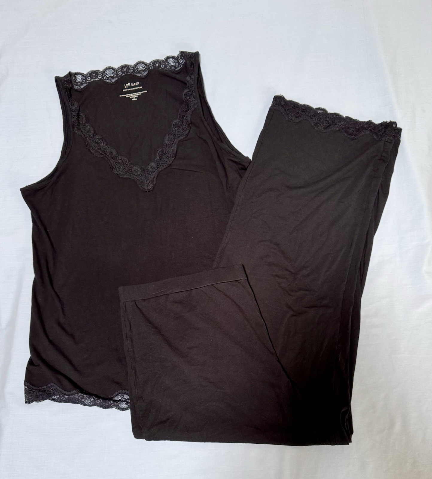 J. Jill Pajama Set PJ Sleep Dream Supima Black 1X