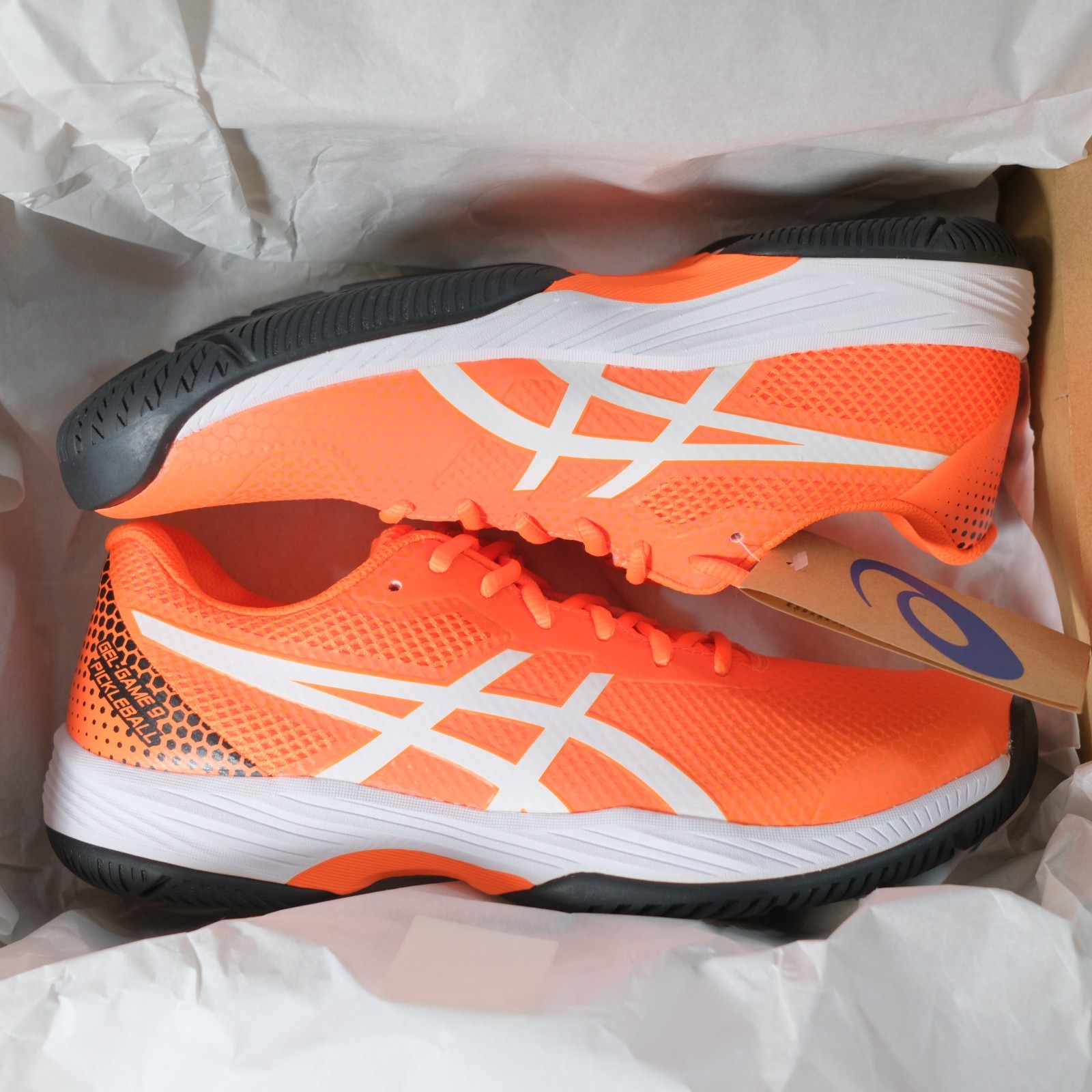 ASICS Gel-Game 9 Pickleball Shocking Orange White 1041A416-800 Men’s Size 8