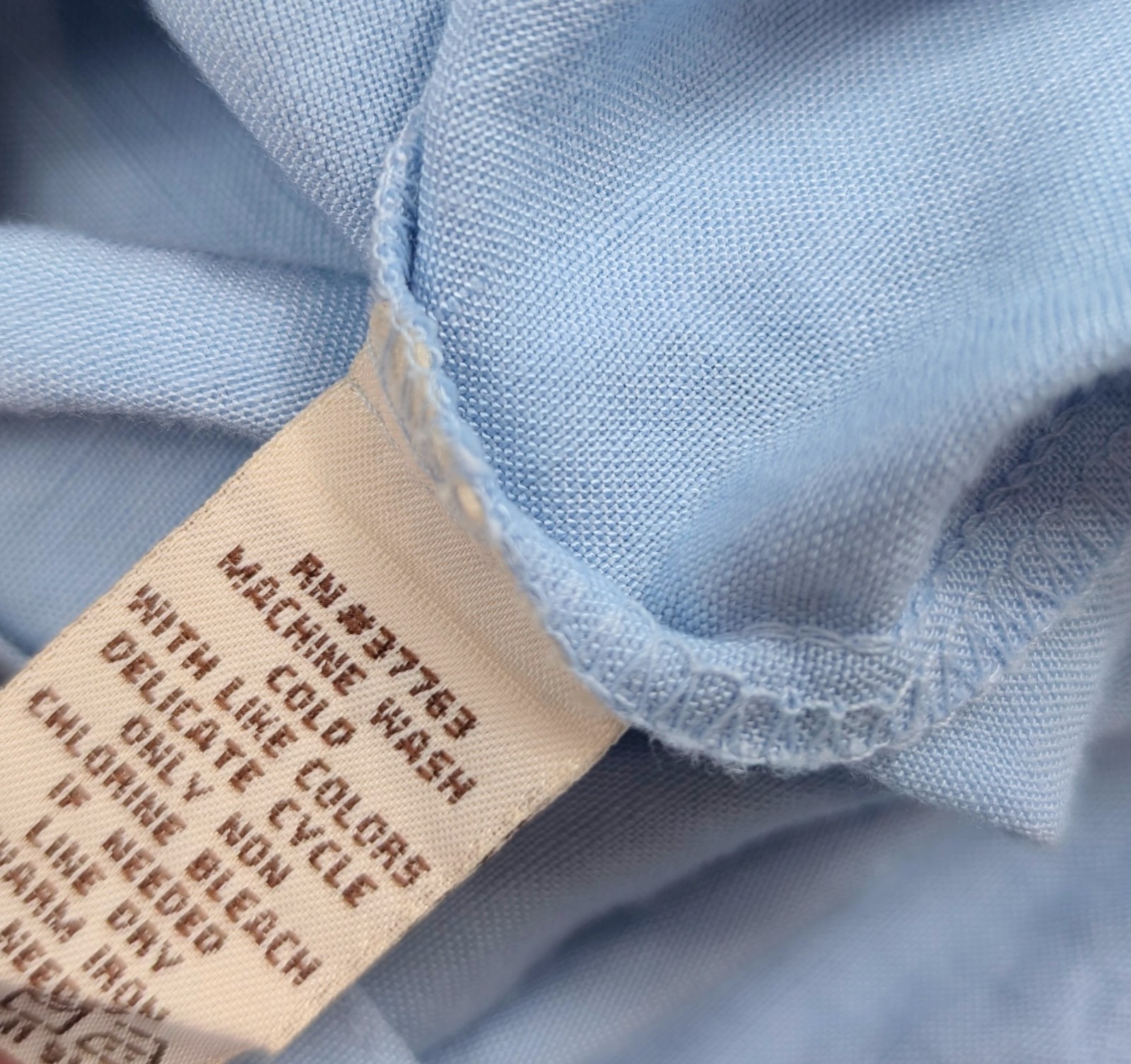 Cubavera Herencia Heritage Fit Blue Button S/Sleeve Guayabera Men’s Size L NWOT