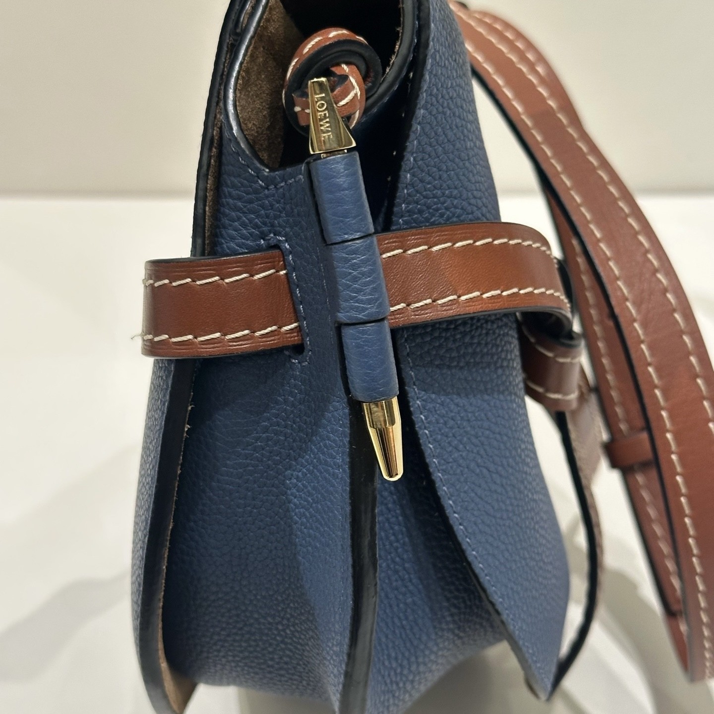Loewe Pre-Owned Authentic Saddle Bag Colorblock Free Tracked Shipping