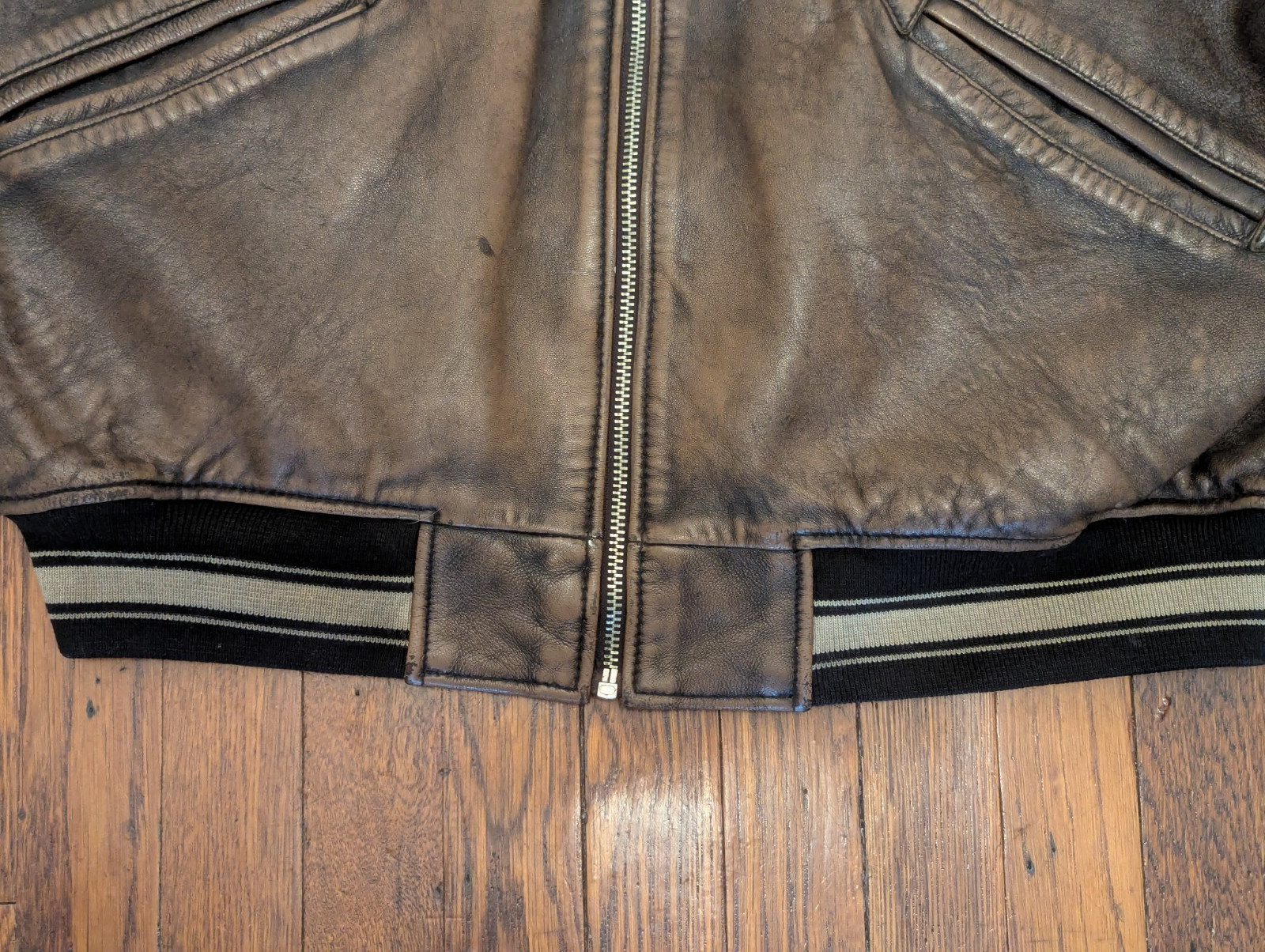 90s AVIREX ICON VTG USA ‘ALL AMERICAN’ USA LEATHER JACKET VARSITY – XXL