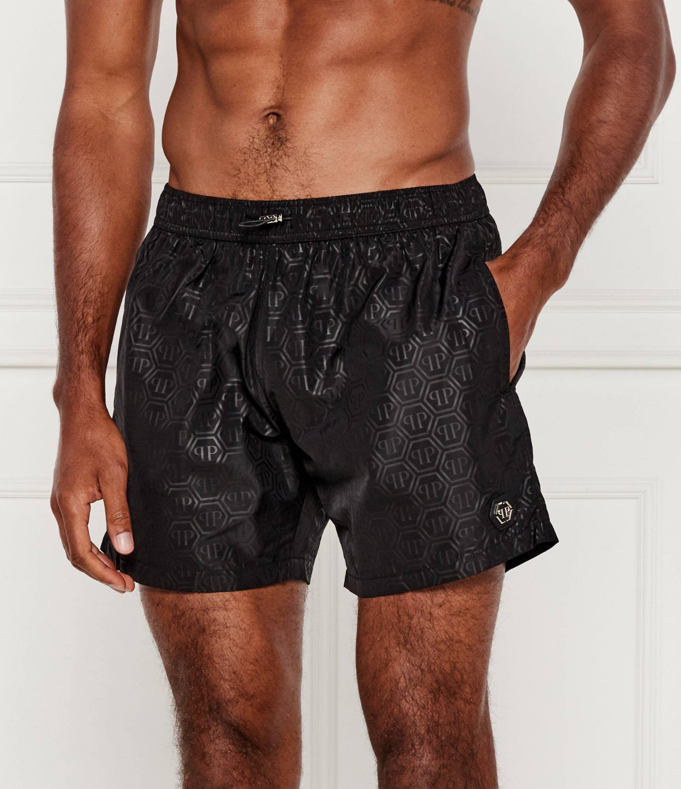 PHILIPP PLEIN BEACHWEAR SHORT TROUSERS.