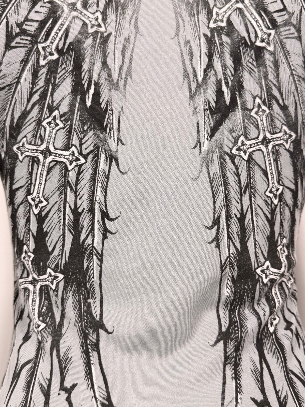 Rebel Saints by Affliction Women’s Long Sleeve T-shirt Whispering Wind