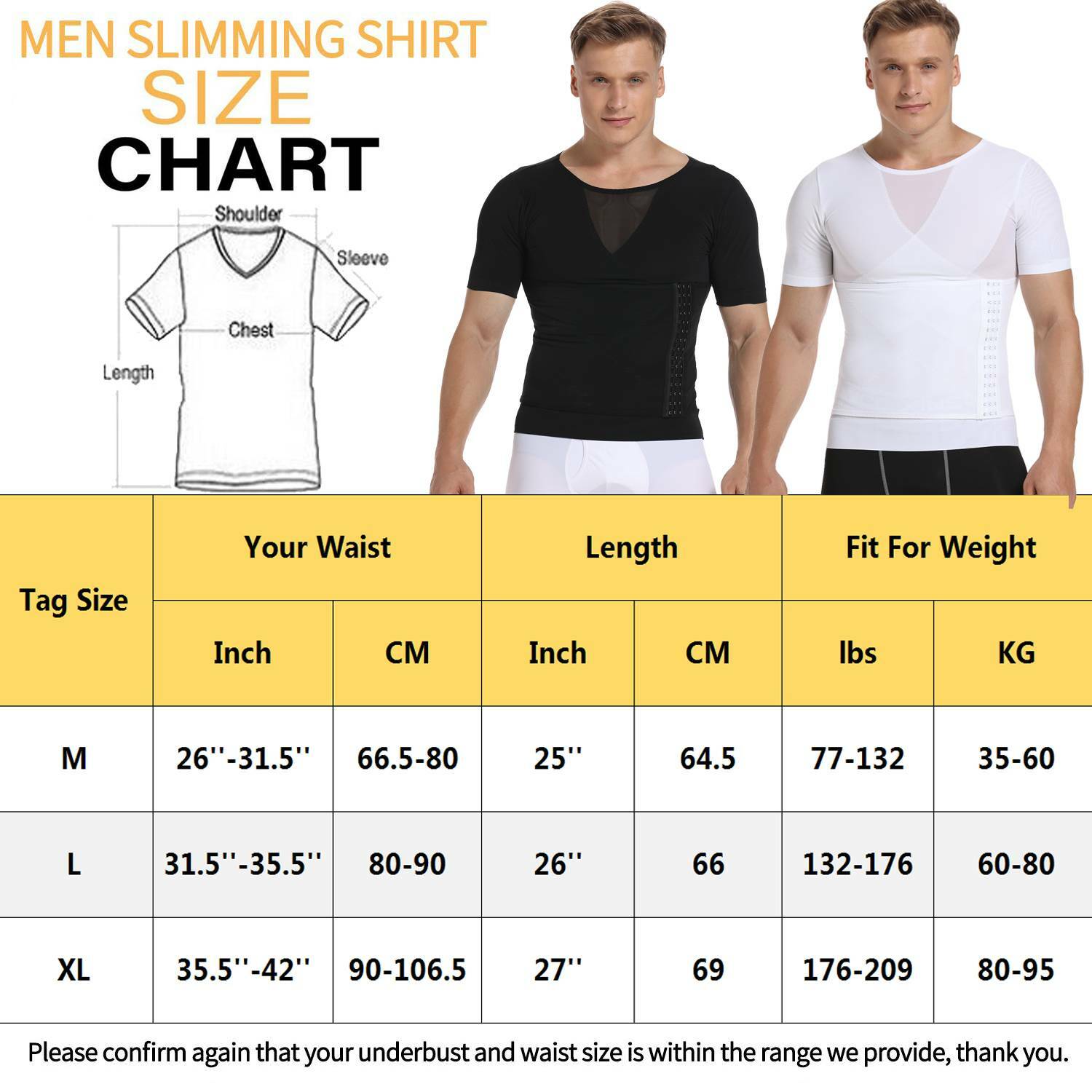 Men’s Slimming Body Shaper Compression Belt Tummy Control Shirt Girdle Vest Tank