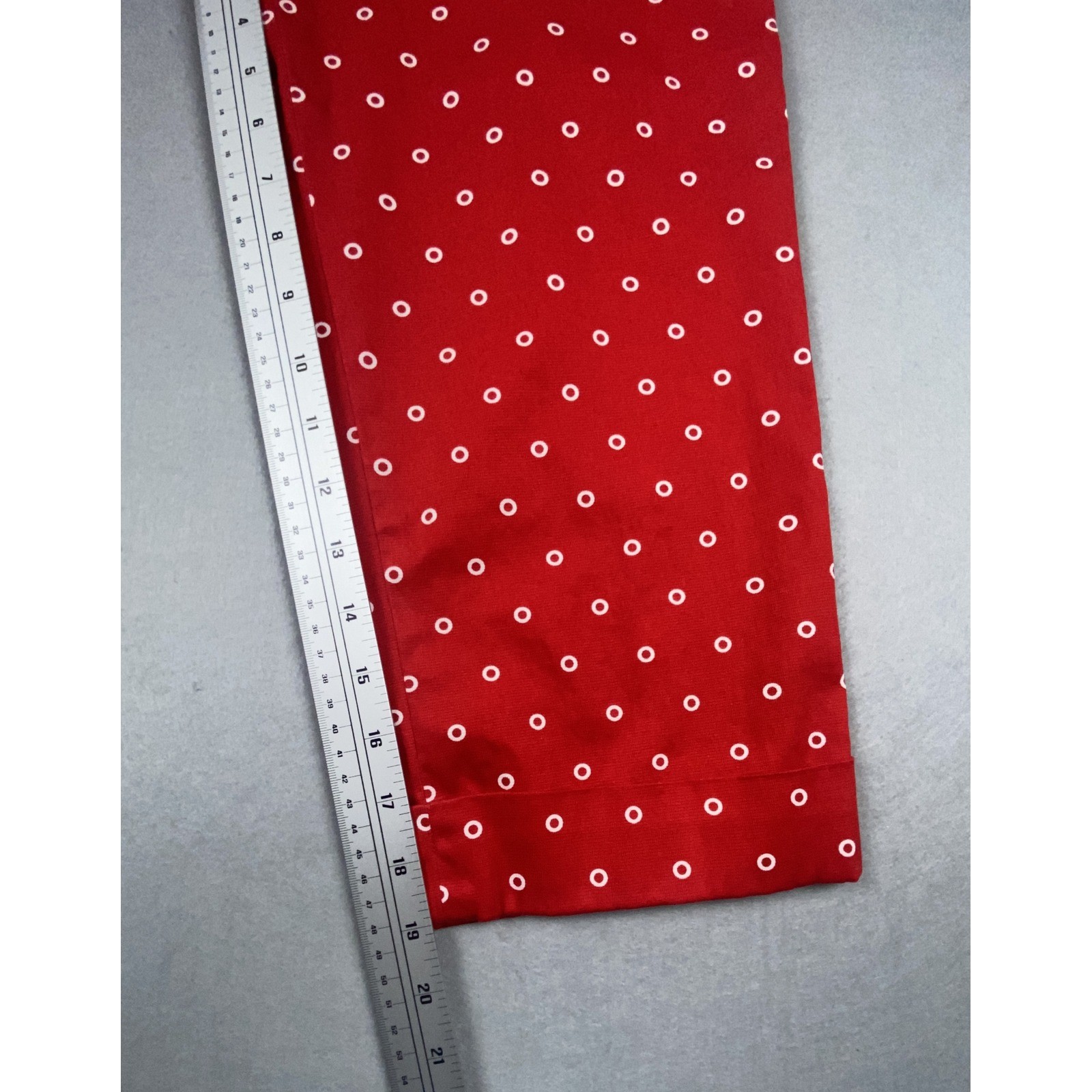 Rafaella Petites Red White Geometric Ring Print Cropped Capri Pants Size 6P