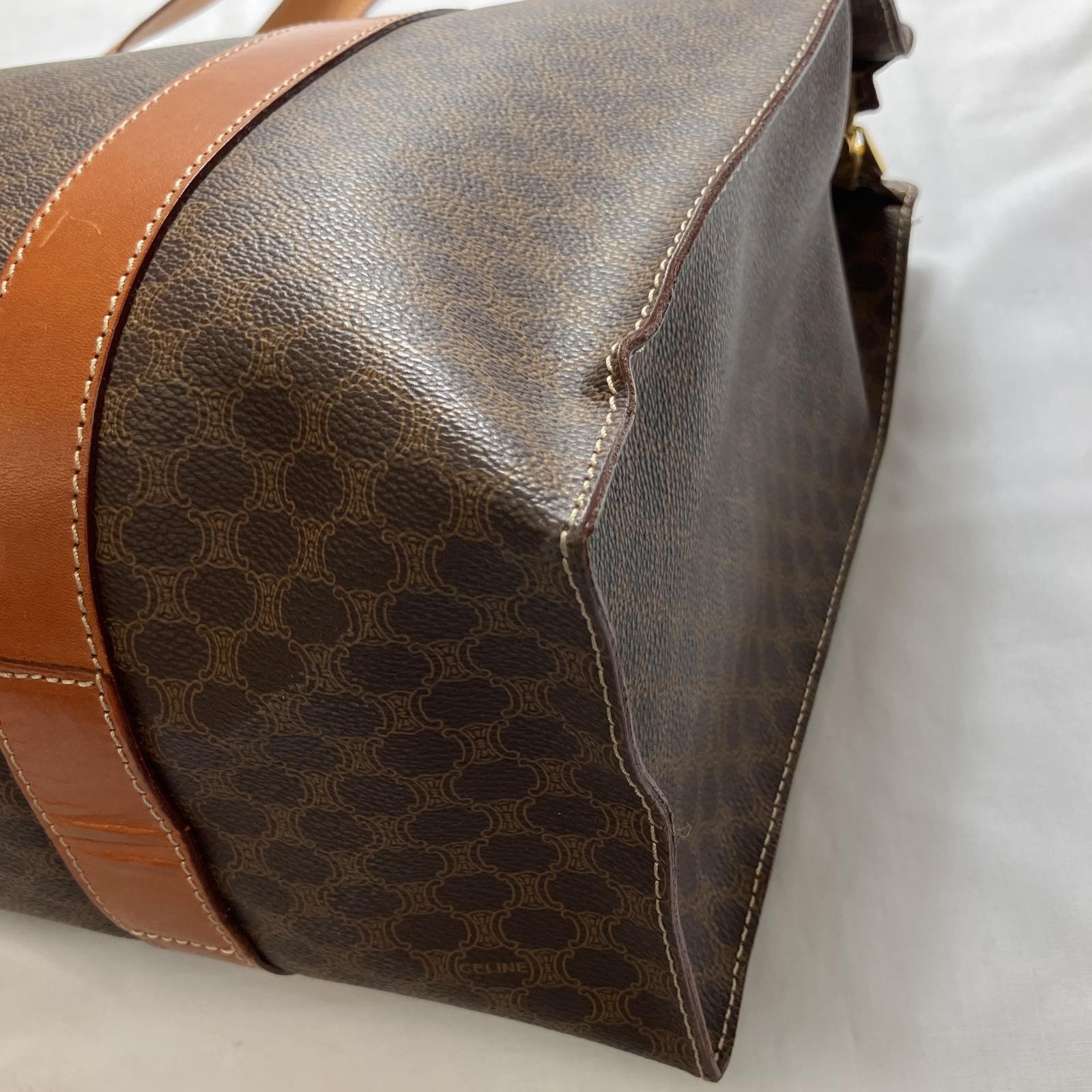 CELINE Tote Bag Macadam Pattern with internal peeling MC96 Brown